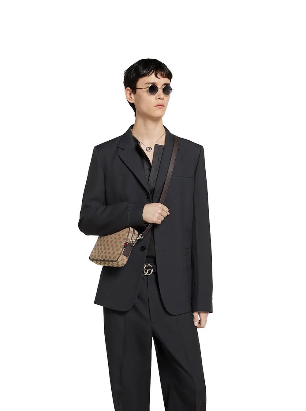 Gucci GG All-Over Ecoleather Crossbody Bag for Men Size ONE SIZE - 6 Thumbnail