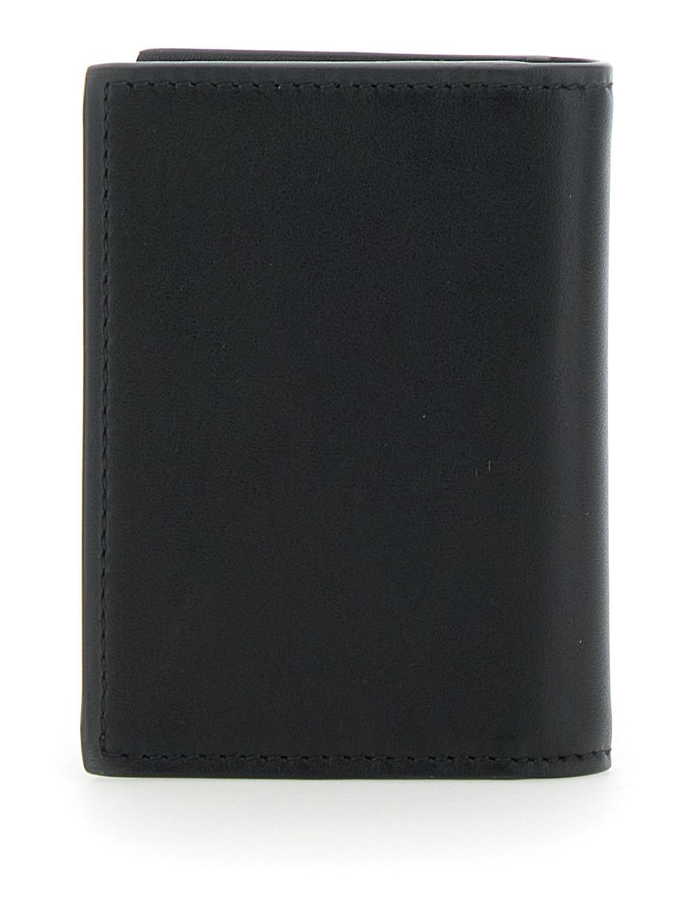 Black Card Holder with Double G Detail on the Front in Leather Man