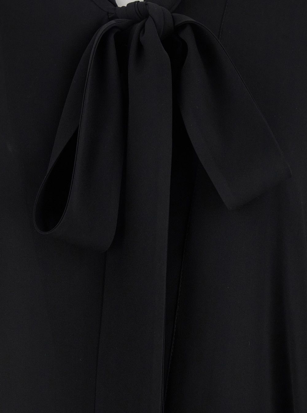 Balenciaga Black Blouse with Pussybow Collar and Asymmetric Design in Silk Woman Size S / US 4 / IT 40 - 3 Thumbnail