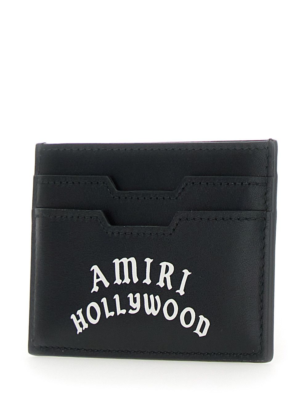 Amiri Black Card Holder with Logo Lettering on the Front and Embossed Logo on the Rear in Leather Man Size ONE SIZE - 2 Thumbnail