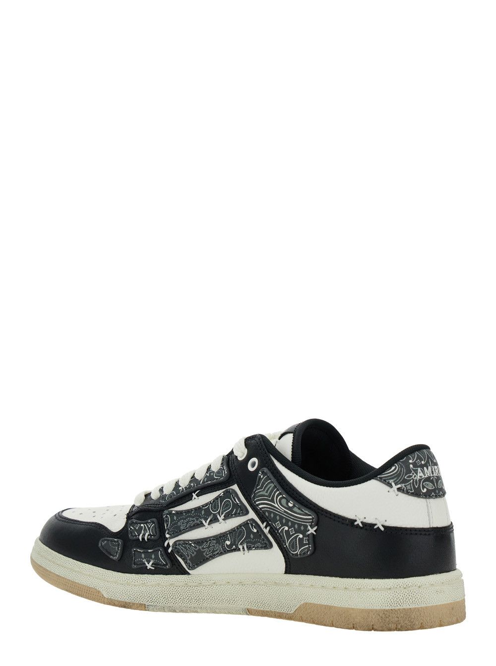 Amiri 'Skel Top' Black Low Top Sneakers with Logo Patch on the Tongue and Logo Lettering on the Heel in Leather Man Size US 7 / EU 40 - 3 Thumbnail
