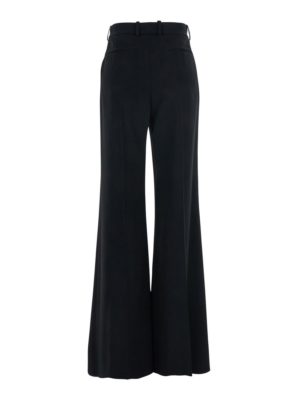 Chloe Black Pants with High Waist and Wide Leg in Viscose Blend Stretch Woman Size 30" / US 8 / IT 44 - 2 Thumbnail