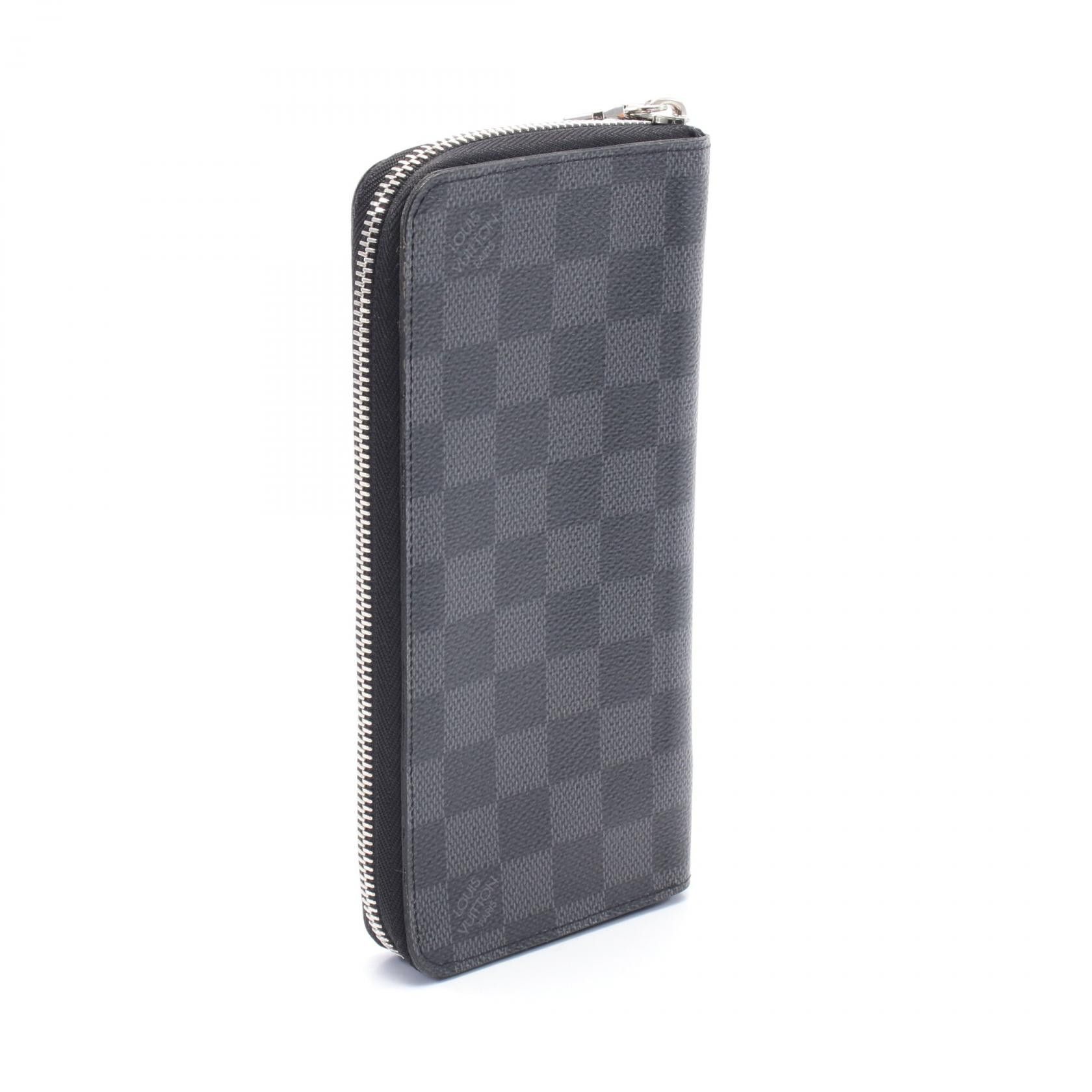 Louis Vuitton Louis Vuitton Louis Vuitton Zippy Wallet Vertical Damier Graphite Long Wallet Canvas Long Wallet N63095 Size ONE SIZE - 2 Thumbnail