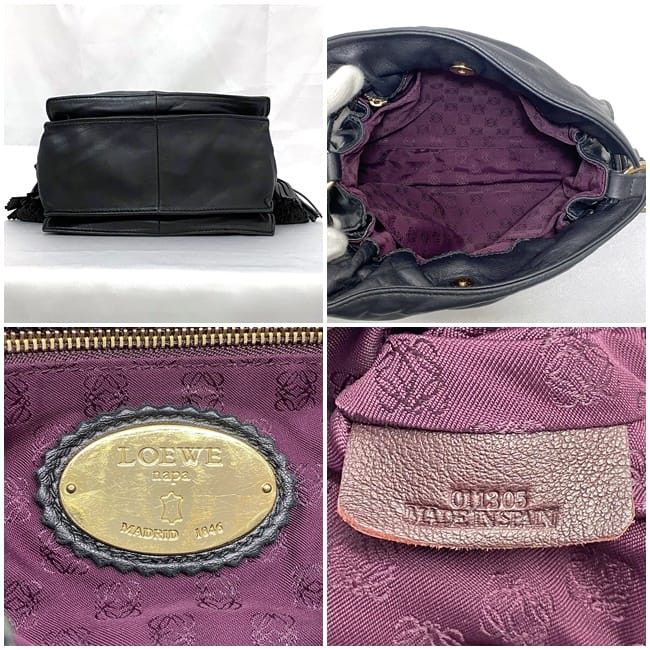 Loewe LOEWE Shoulder Bag Black Leather Size ONE SIZE - 3 Thumbnail