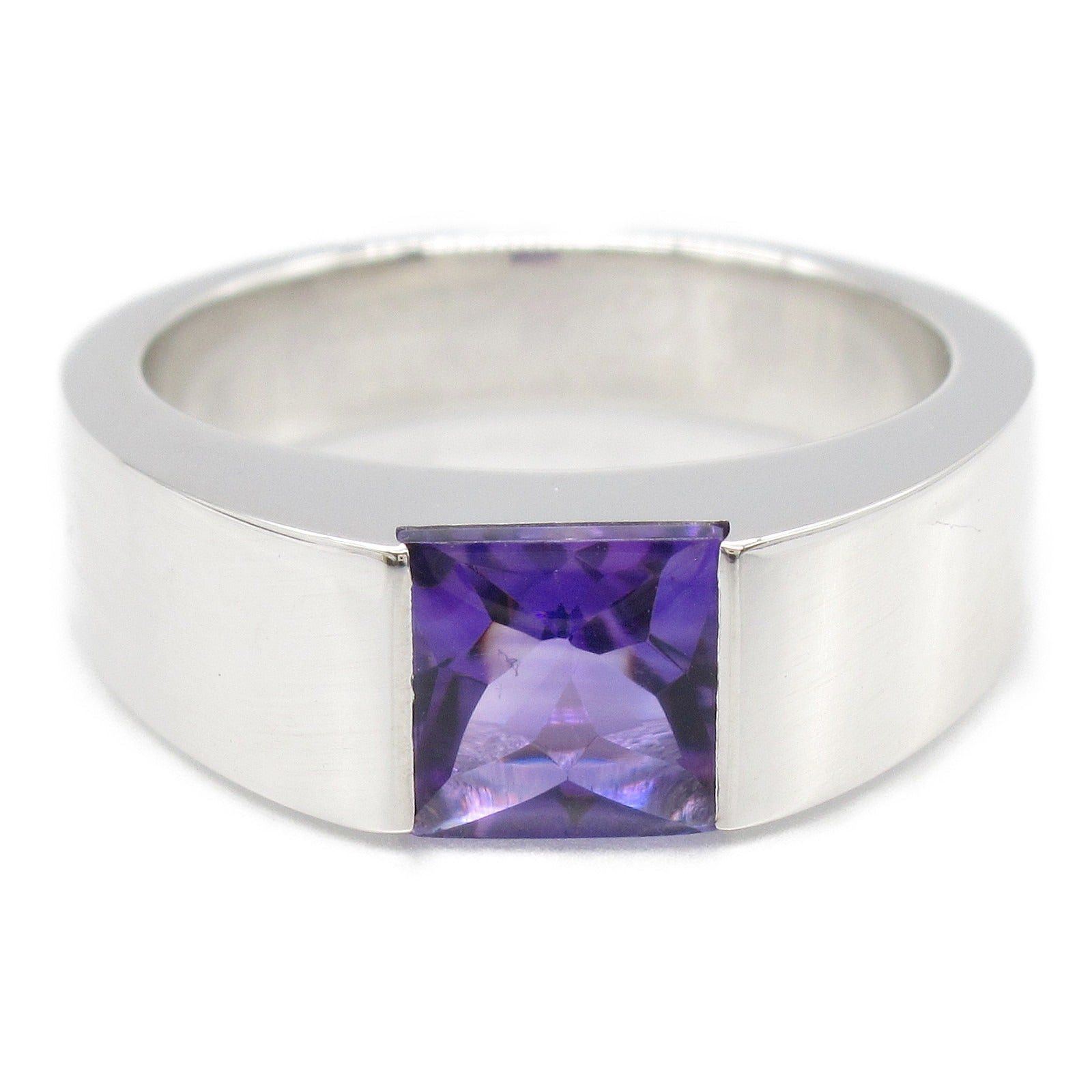 Cartier Cartier Tank Amethyst Ring K18Wg (White Gold) Purple Size ONE SIZE - 2 Thumbnail