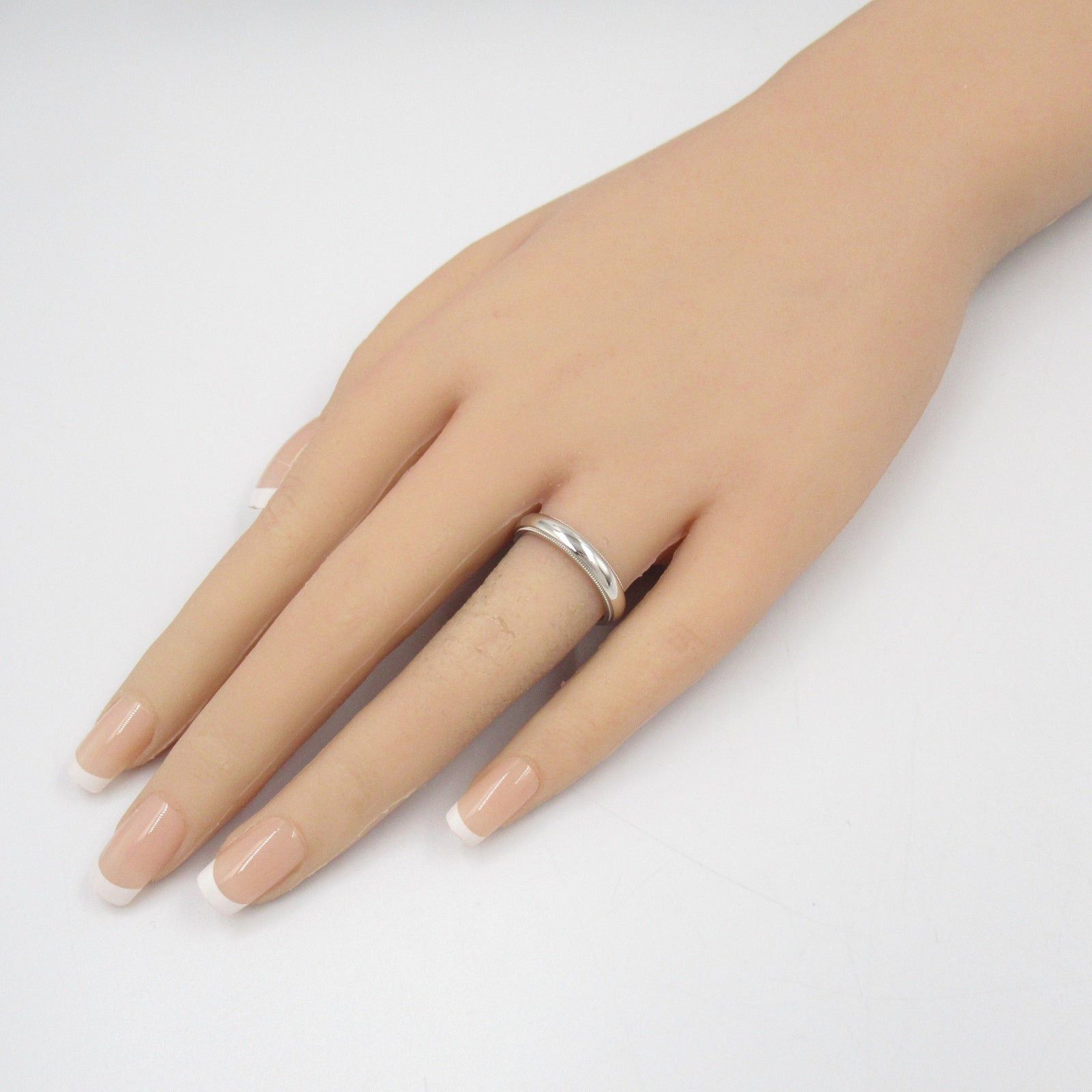 Tiffany & Co. Tiffany Co Milgrain Ring Pt950 Platinum Silver Size ONE SIZE - 7 Thumbnail