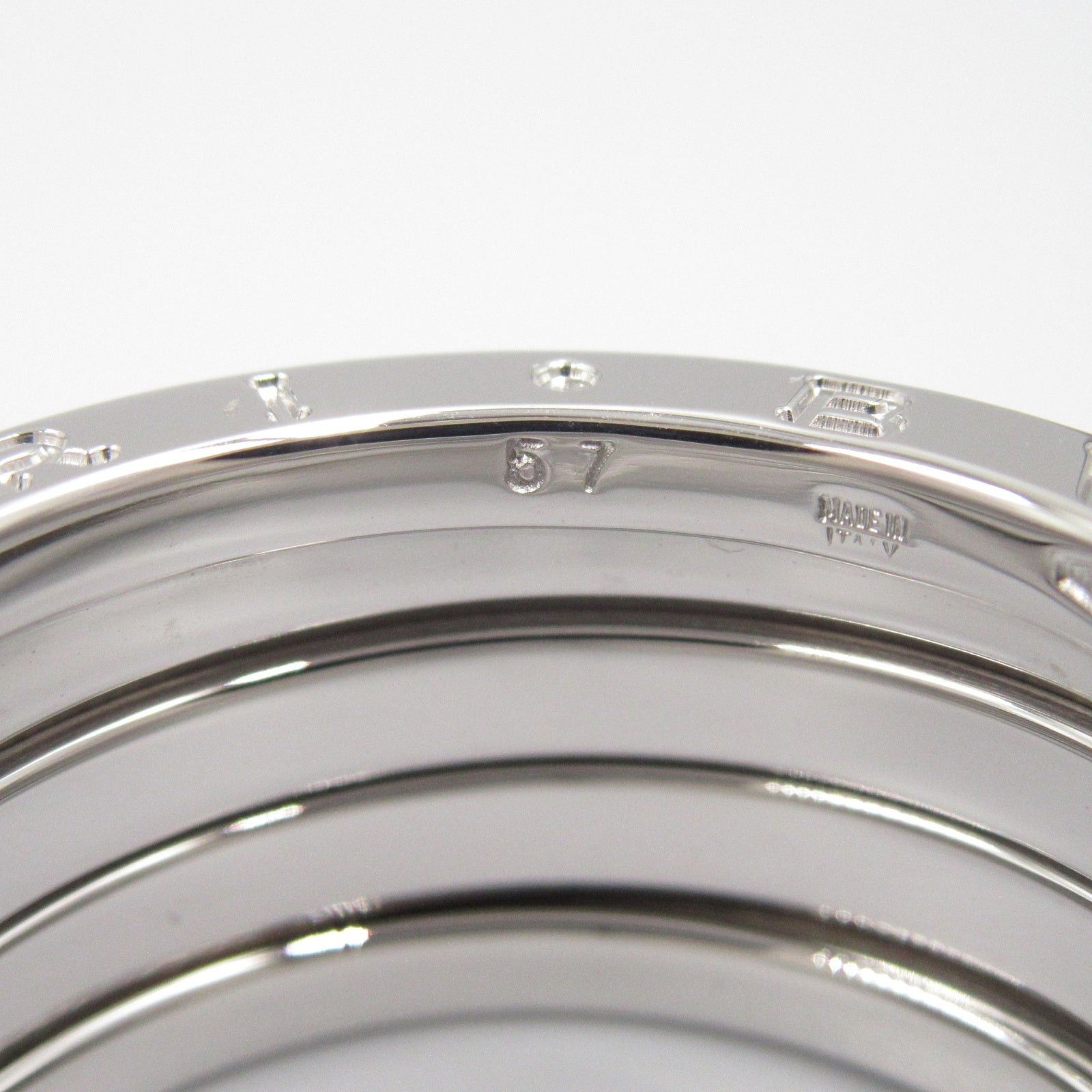 Bvlgari Bvlgari B Zero One Ring 4 Bands K18Wg (White Gold) Silver Size ONE SIZE - 5 Thumbnail