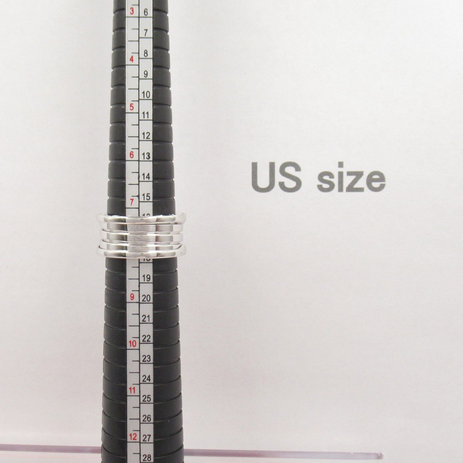 Bvlgari Bvlgari B Zero One Ring 4 Bands K18Wg (White Gold) Silver Size ONE SIZE - 8 Thumbnail