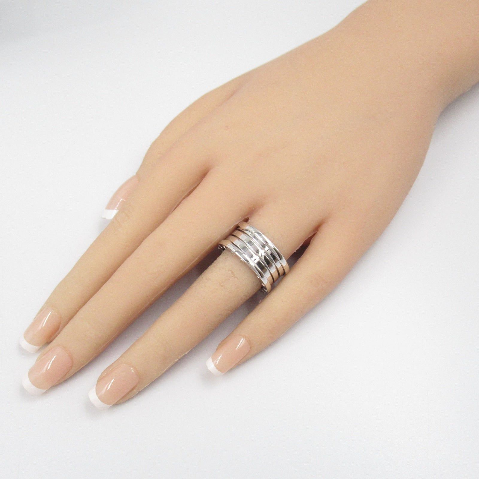 Bvlgari Bvlgari B Zero One Ring 4 Bands K18Wg (White Gold) Silver Size ONE SIZE - 9 Thumbnail