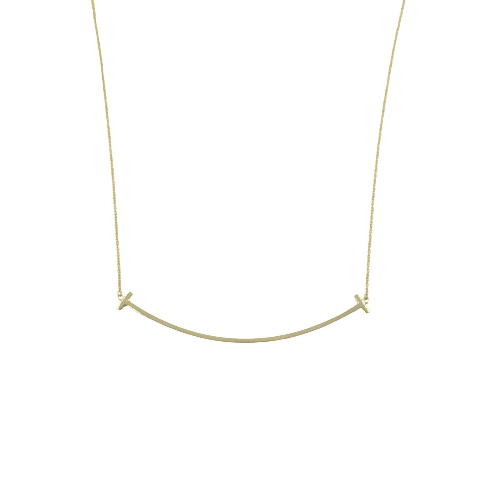 Tiffany & Co. Tiffany Co T-Smile Large Necklace K18 (Yellow Gold) Gold Size ONE SIZE - 2 Thumbnail