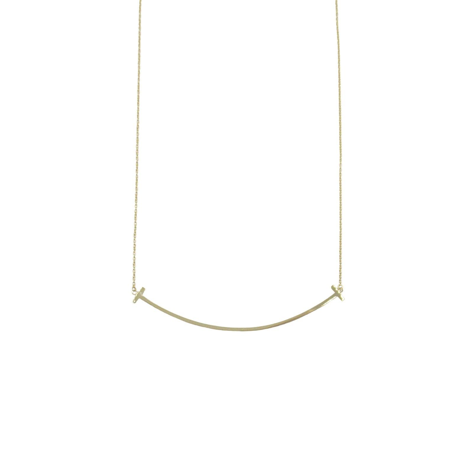 Tiffany & Co. Tiffany Co T-Smile Large Necklace K18 (Yellow Gold) Gold Size ONE SIZE - 2 Thumbnail