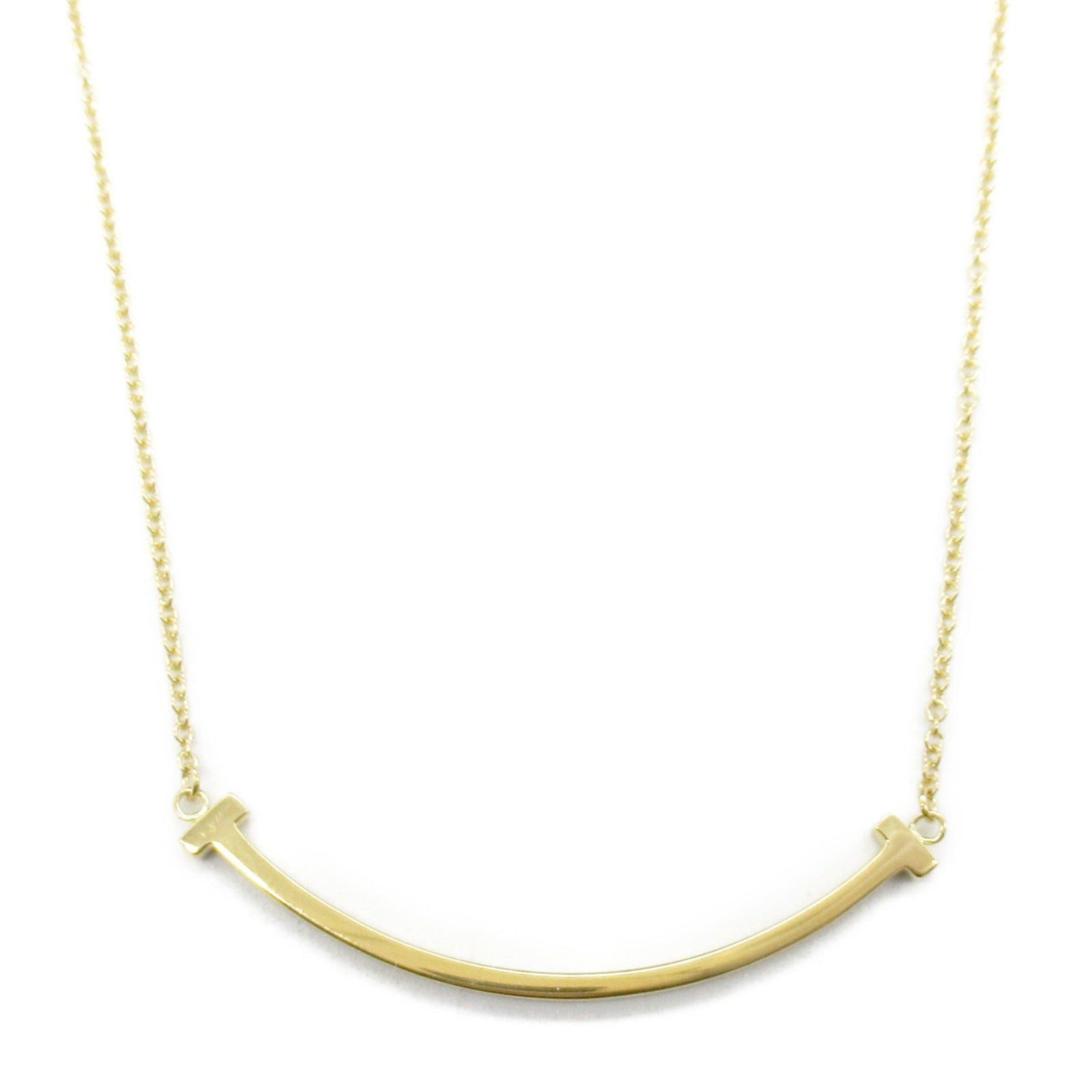 Tiffany & Co. Tiffany Co T-Smile Small Necklace K18 (Yellow Gold) Gold Size ONE SIZE - 2 Thumbnail