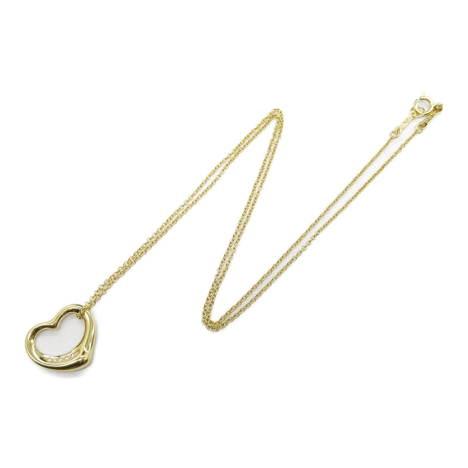 Tiffany & Co. Tiffany Co Diamond Open Heart Necklace K18 (Yellow Gold) Gold Size ONE SIZE - 3 Thumbnail