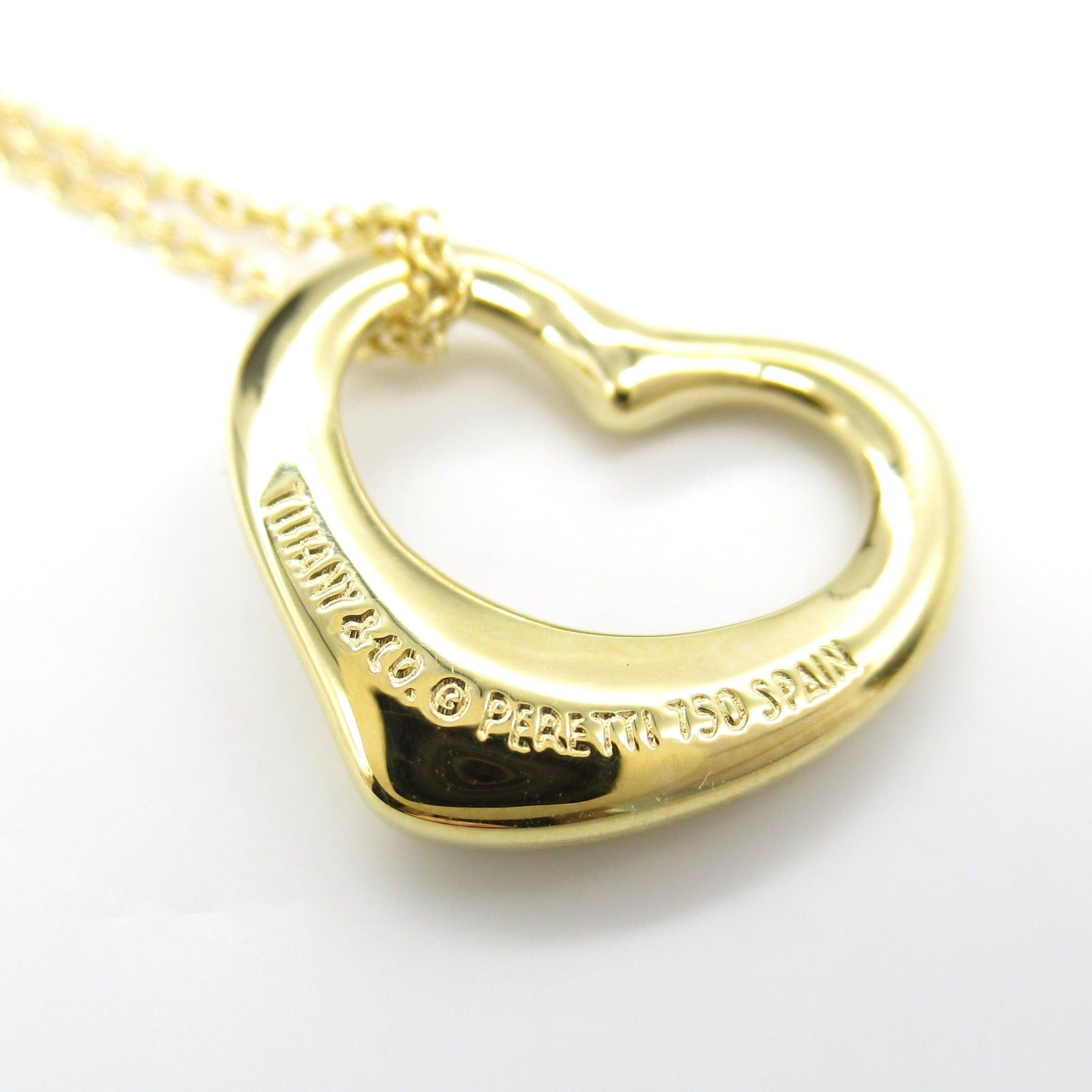 Tiffany & Co. Tiffany Co Diamond Open Heart Necklace K18 (Yellow Gold) Gold Size ONE SIZE - 6 Thumbnail