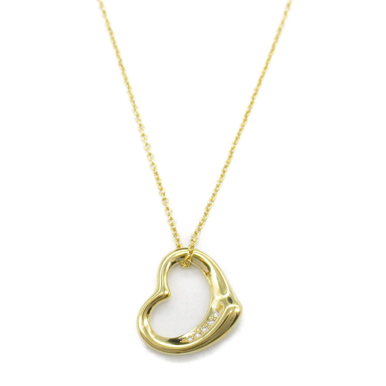 Tiffany & Co. Tiffany Co Diamond Open Heart Necklace K18 (Yellow Gold) Gold Size ONE SIZE - 2 Thumbnail