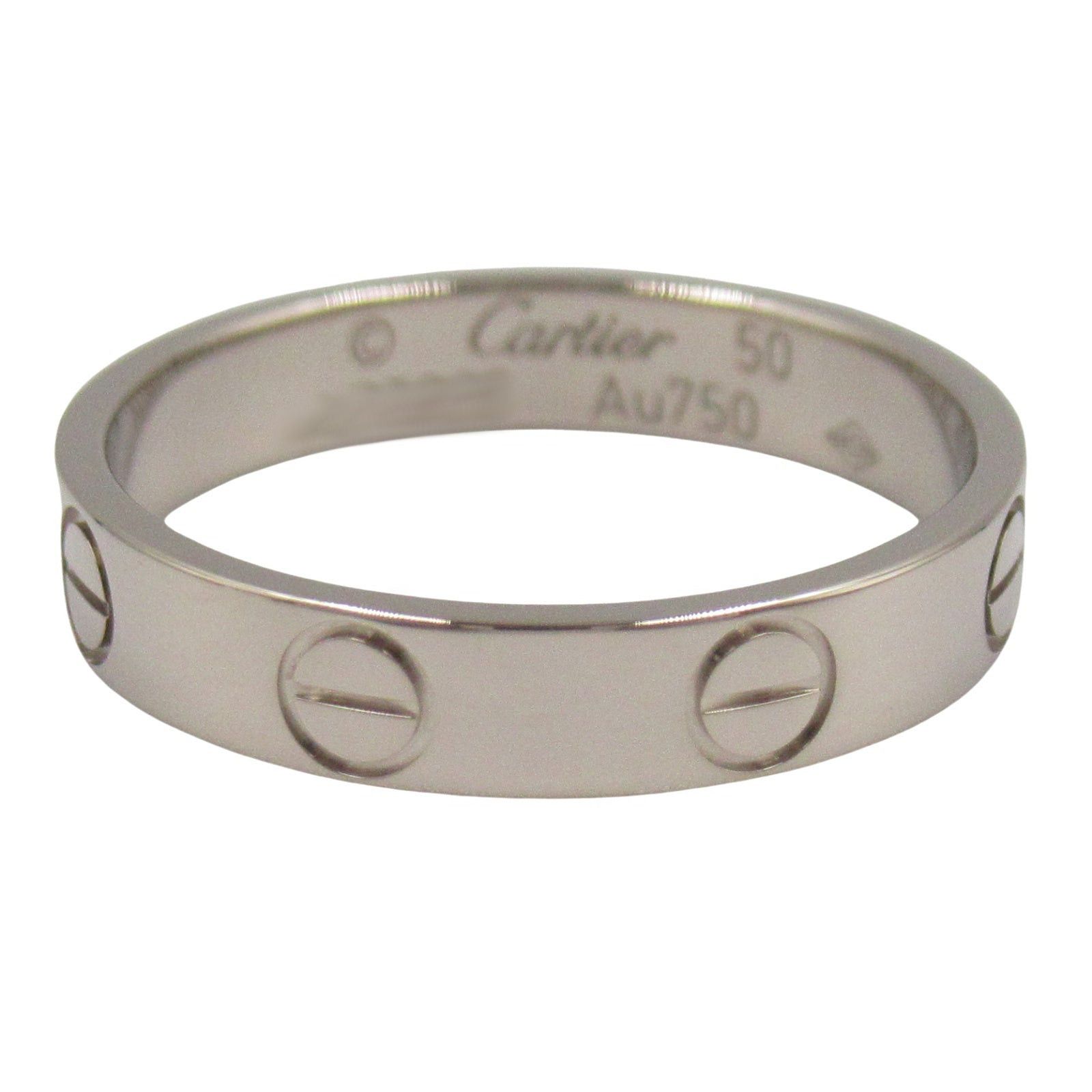 Cartier Cartier Mini Love Ring K18Wg (White Gold) Silver Size ONE SIZE - 3 Thumbnail
