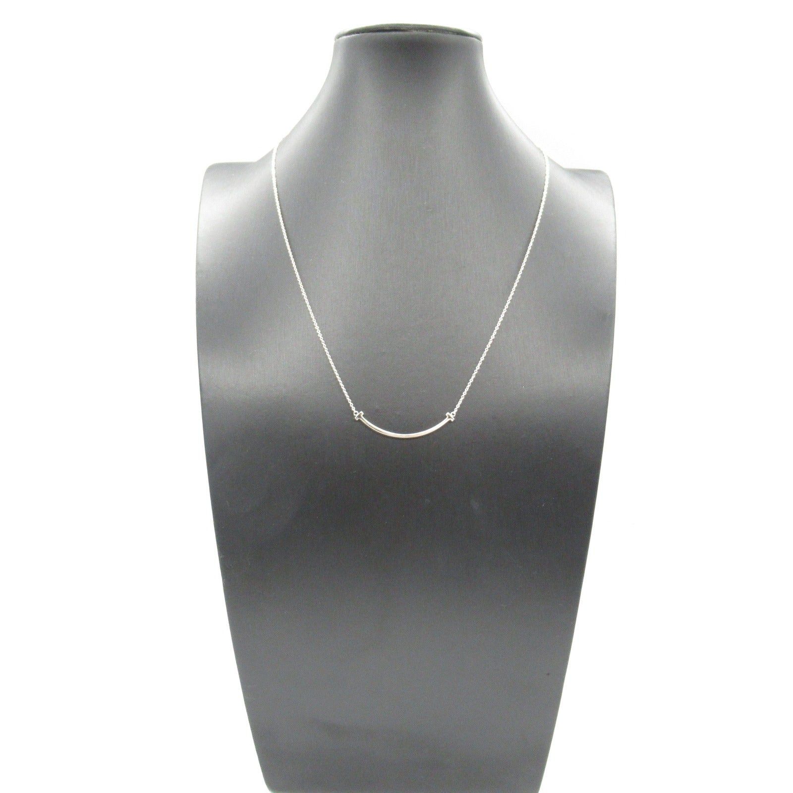 Tiffany & Co. Tiffany Co T-Smile Small Necklace K18Wg (White Gold) Silver Size ONE SIZE - 6 Thumbnail