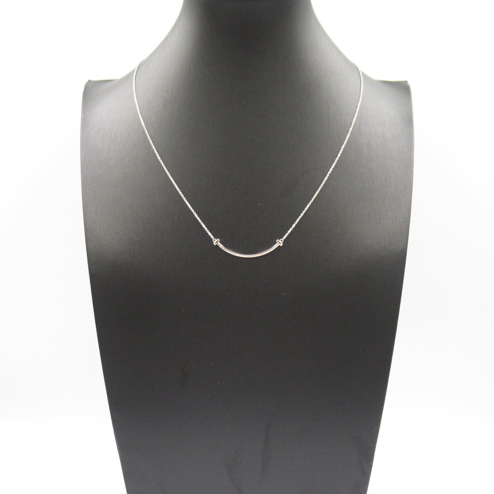 Tiffany & Co. Tiffany Co T-Smile Small Necklace K18Wg (White Gold) Silver Size ONE SIZE - 7 Thumbnail