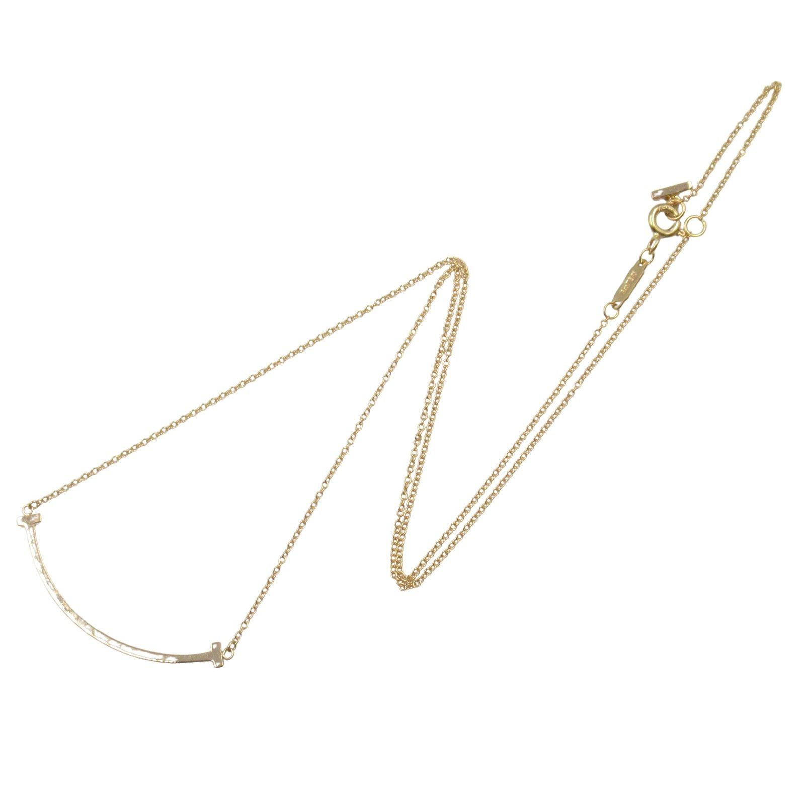 Tiffany & Co. Tiffany Co T-Smile Small Necklace K18Pg (Pink Gold) Gold Size ONE SIZE - 3 Thumbnail