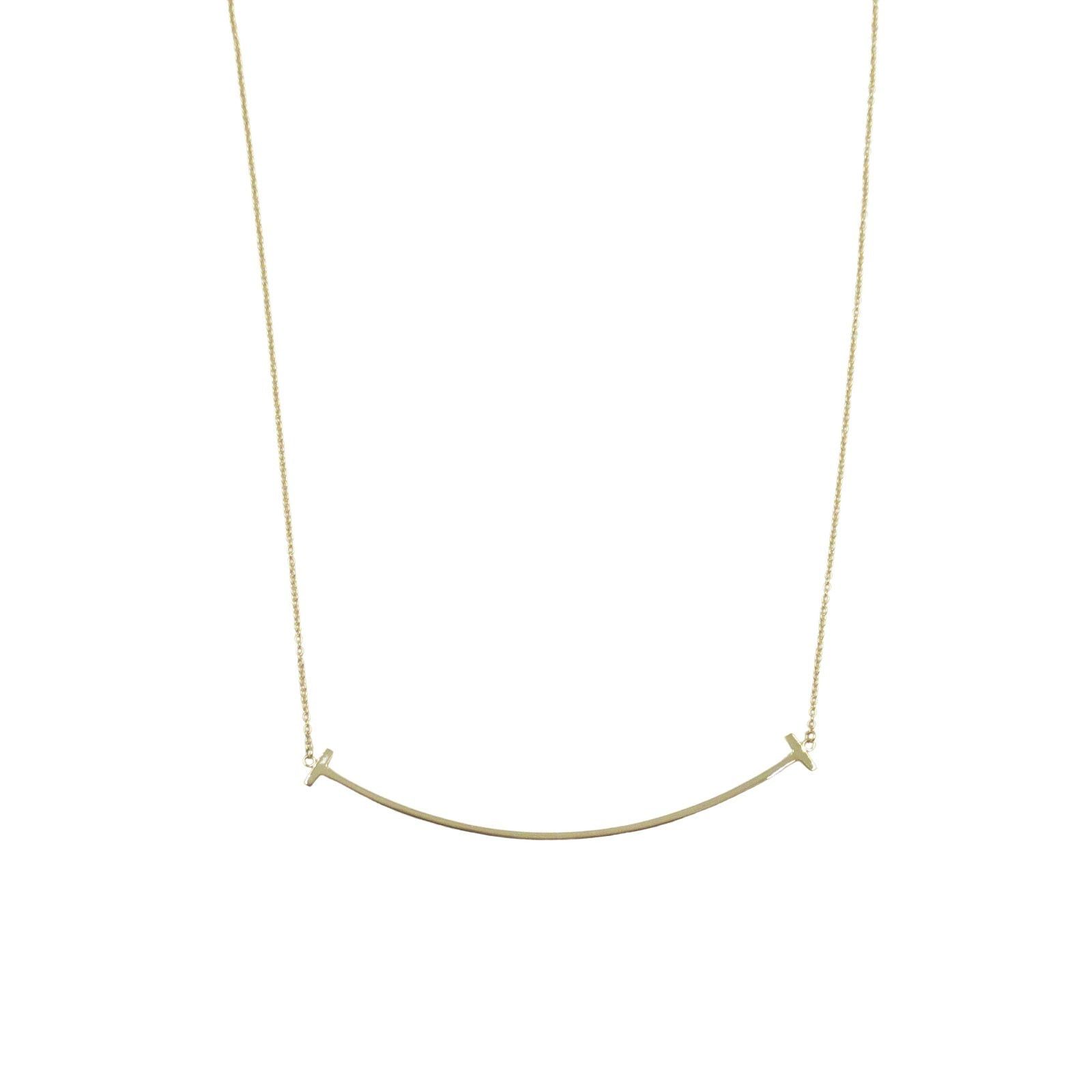 Tiffany & Co. Tiffany Co T-Smile Large Necklace K18 (Yellow Gold) Gold Size ONE SIZE - 2 Thumbnail