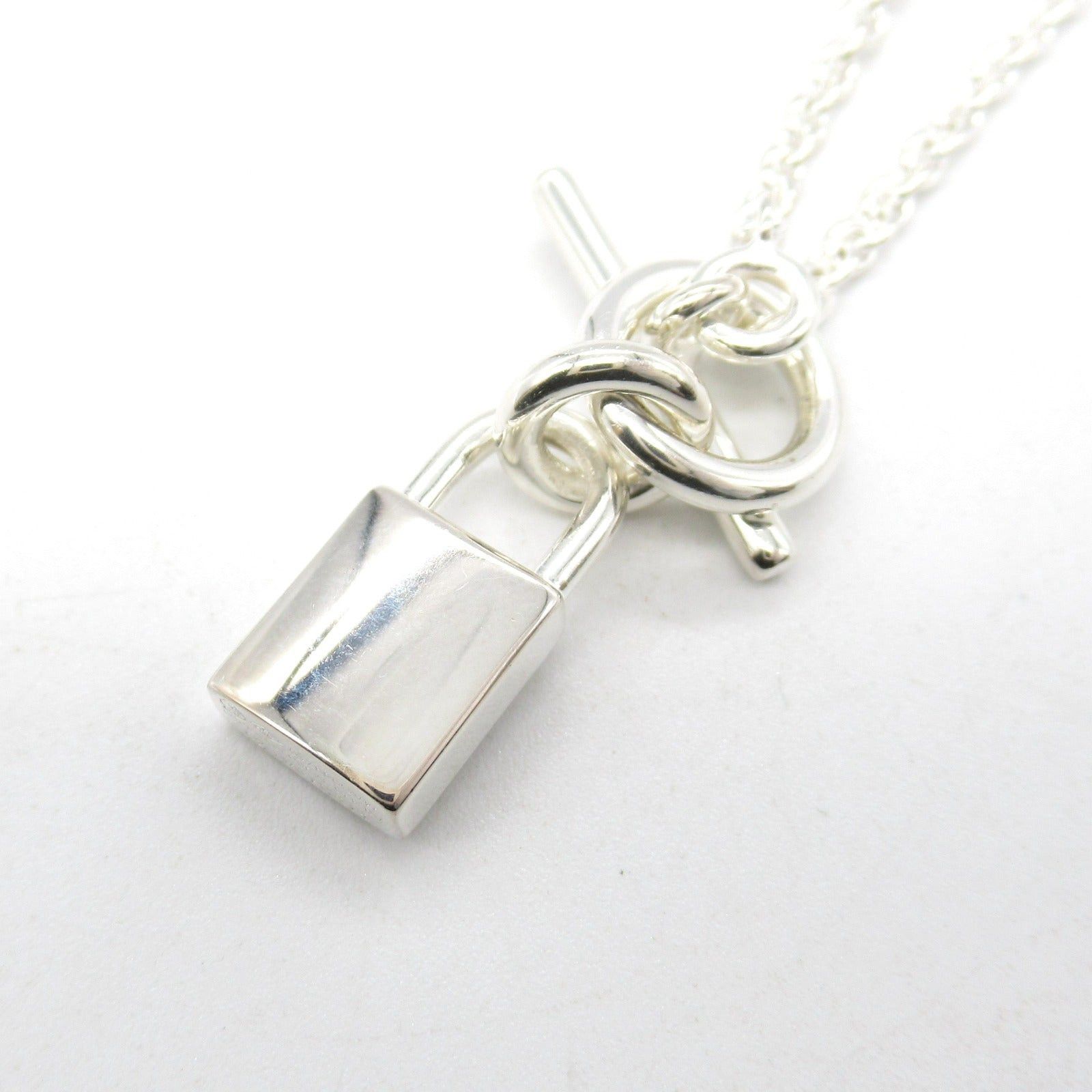 Hermes Hermes Amulet Padlock Necklace 925 Silver Size ONE SIZE - 5 Thumbnail