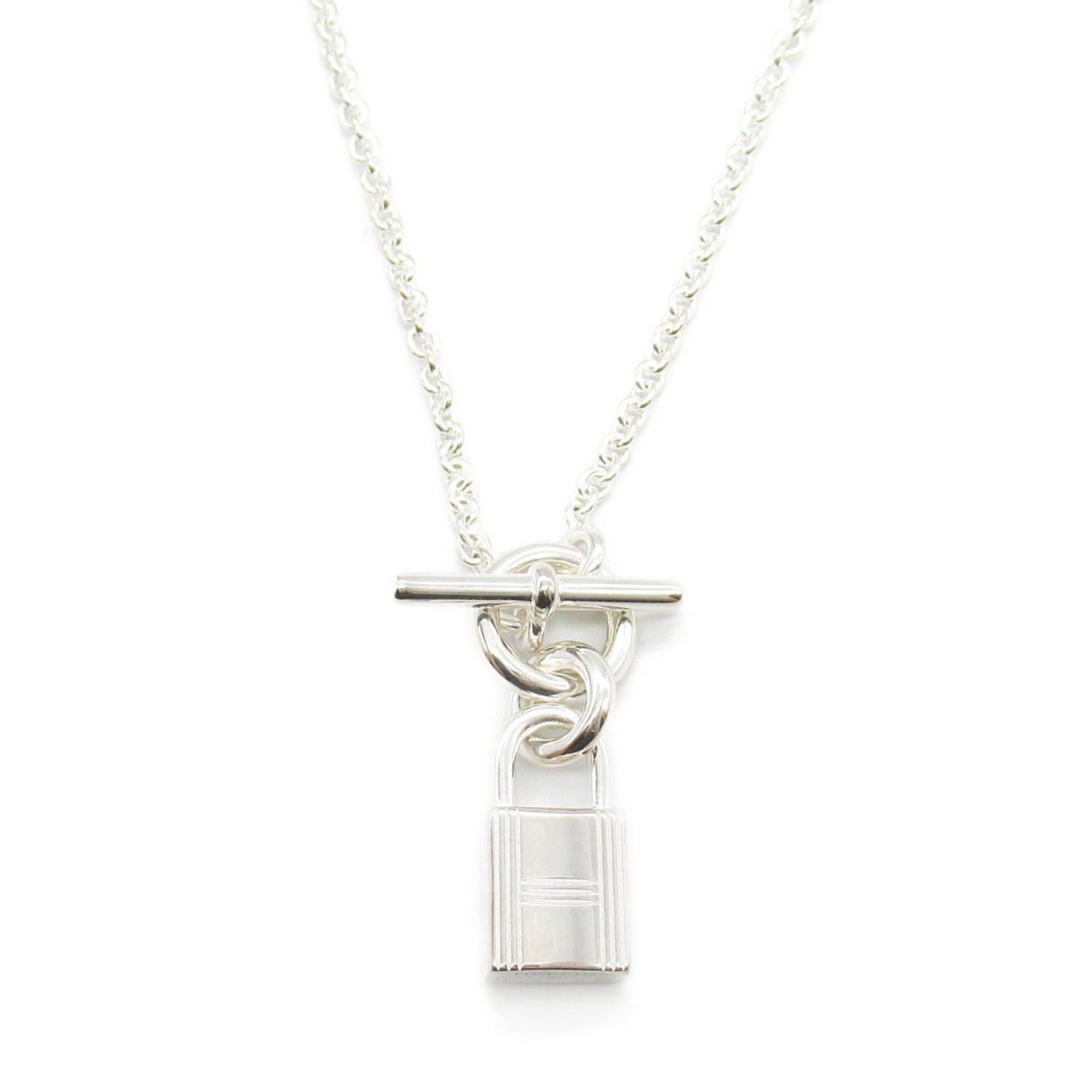 Hermes Hermes Amulet Padlock Necklace 925 Silver Size ONE SIZE - 2 Thumbnail