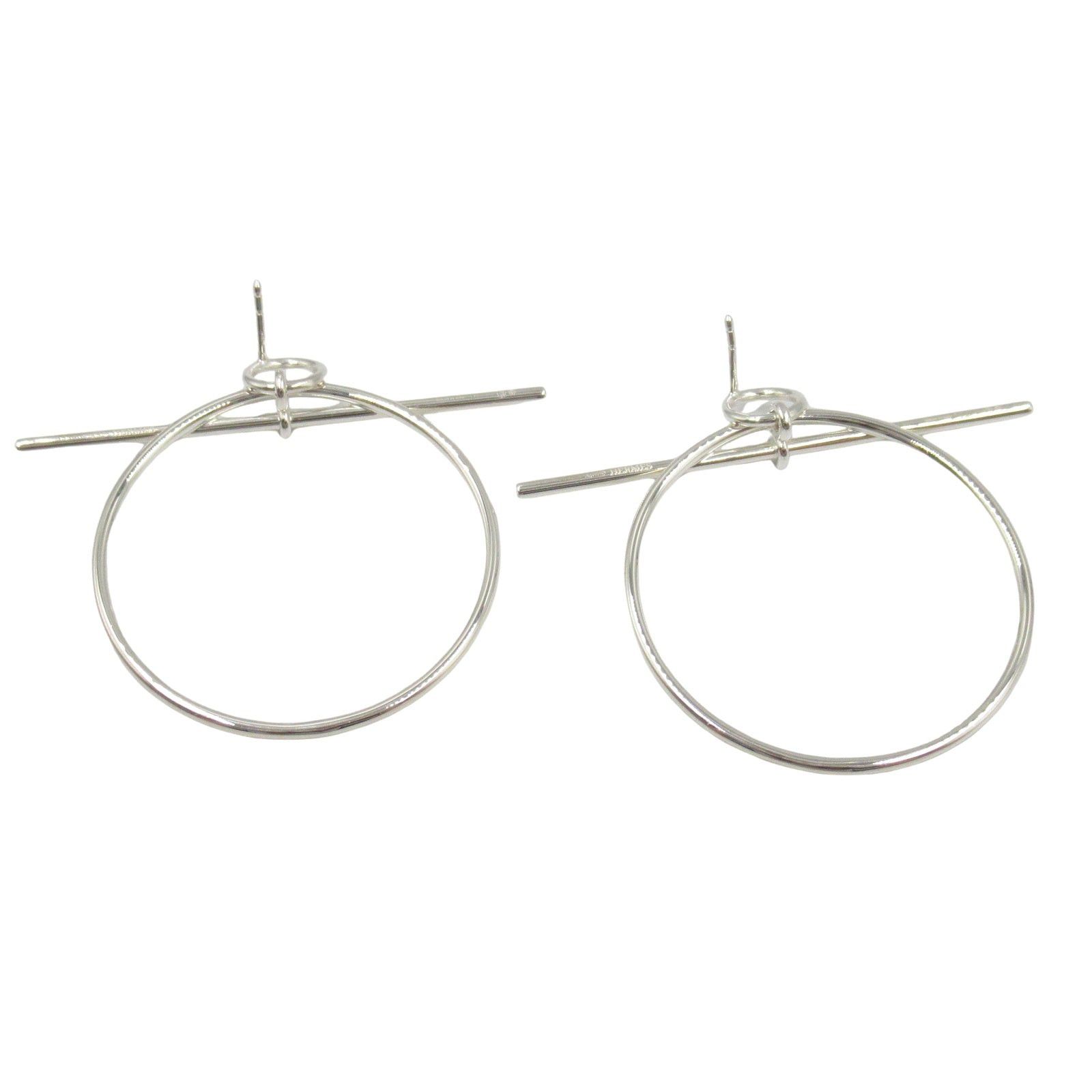 Hermes Hermes Loop Mm Earrings 925 Silver Size ONE SIZE - 3 Thumbnail