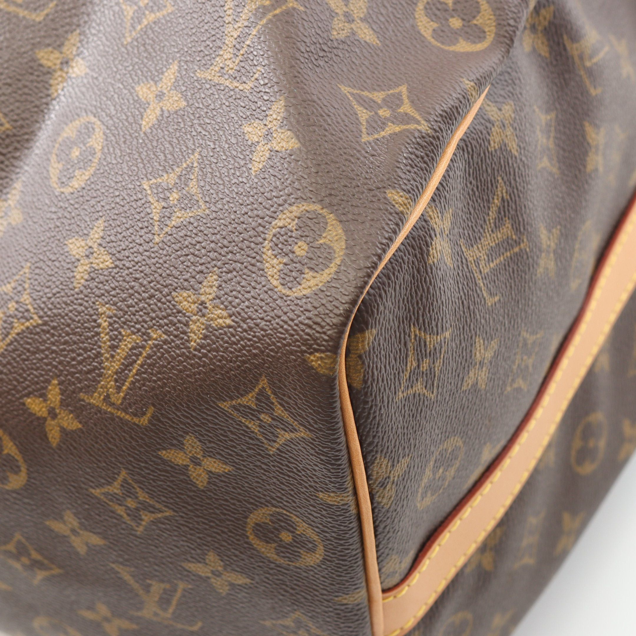Louis Vuitton Louis Vuitton Keepall 50 Monogram Boston Bag Leather Brown Size ONE SIZE - 7 Thumbnail
