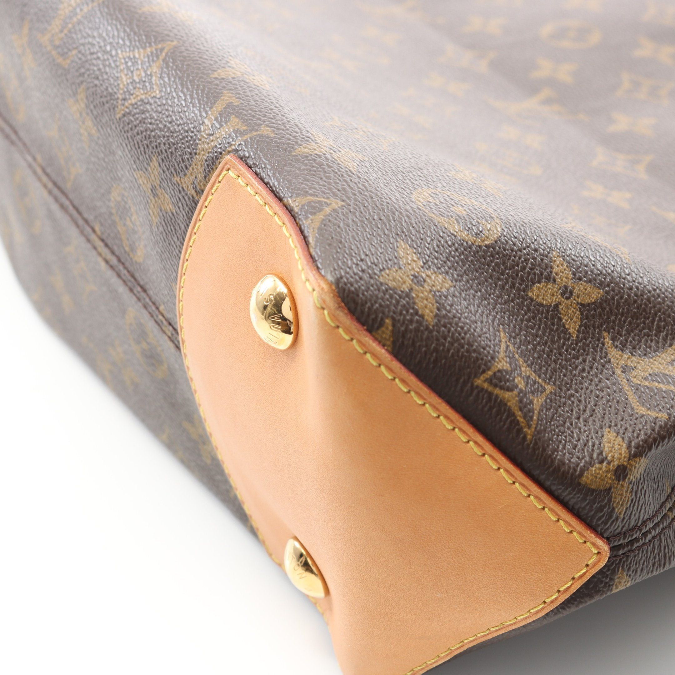 Louis Vuitton Louis Vuitton Wilshire Mm Monogram Shoulder Bag Tote Leather Brown Size ONE SIZE - 7 Thumbnail