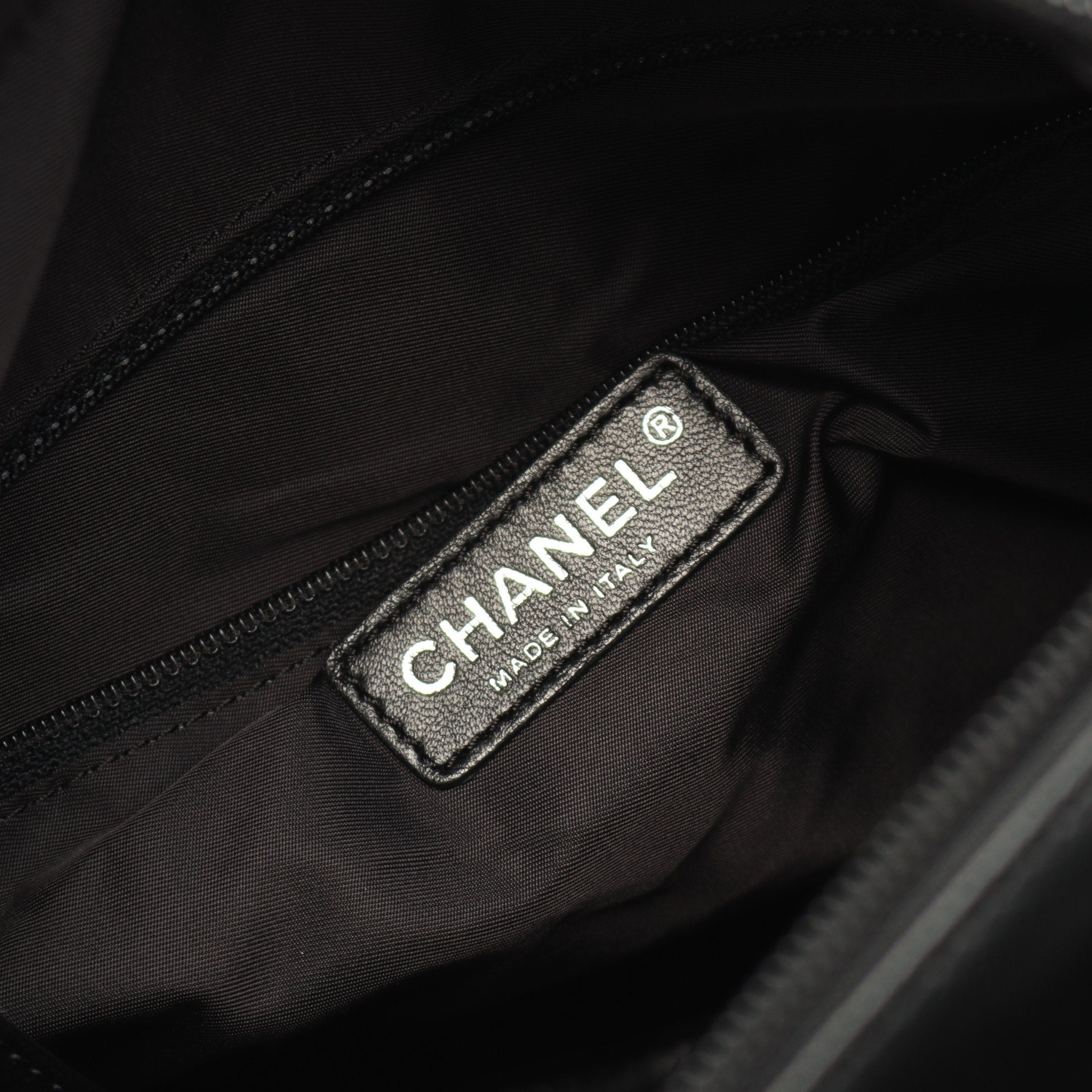 Chanel Chanel Paris Biarritz Pm Handbag Tote Bag Coated Canvas Leather Black Silver Hardware Size ONE SIZE - 4 Thumbnail