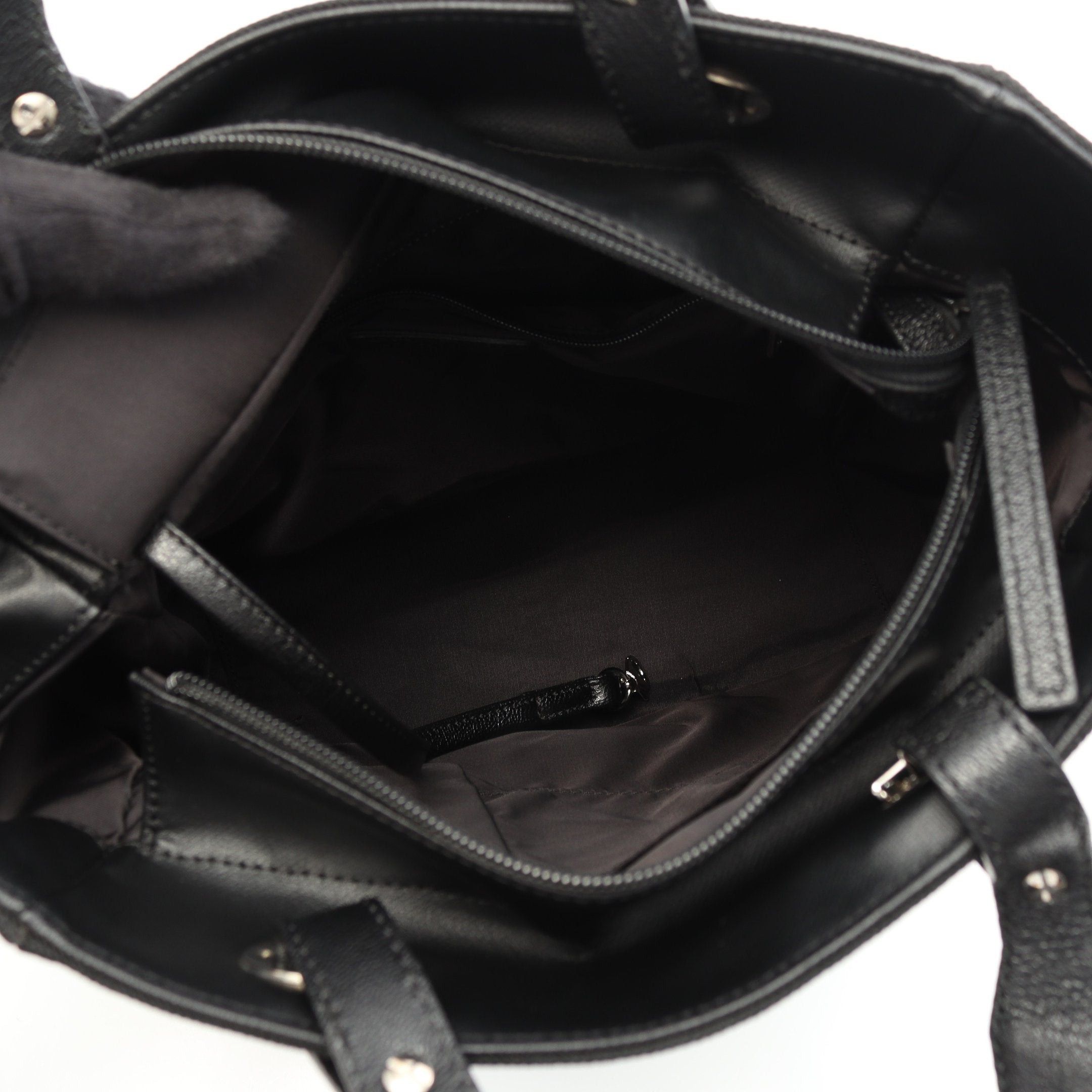 Chanel Chanel Paris Biarritz Pm Handbag Tote Bag Coated Canvas Leather Black Silver Hardware Size ONE SIZE - 3 Thumbnail