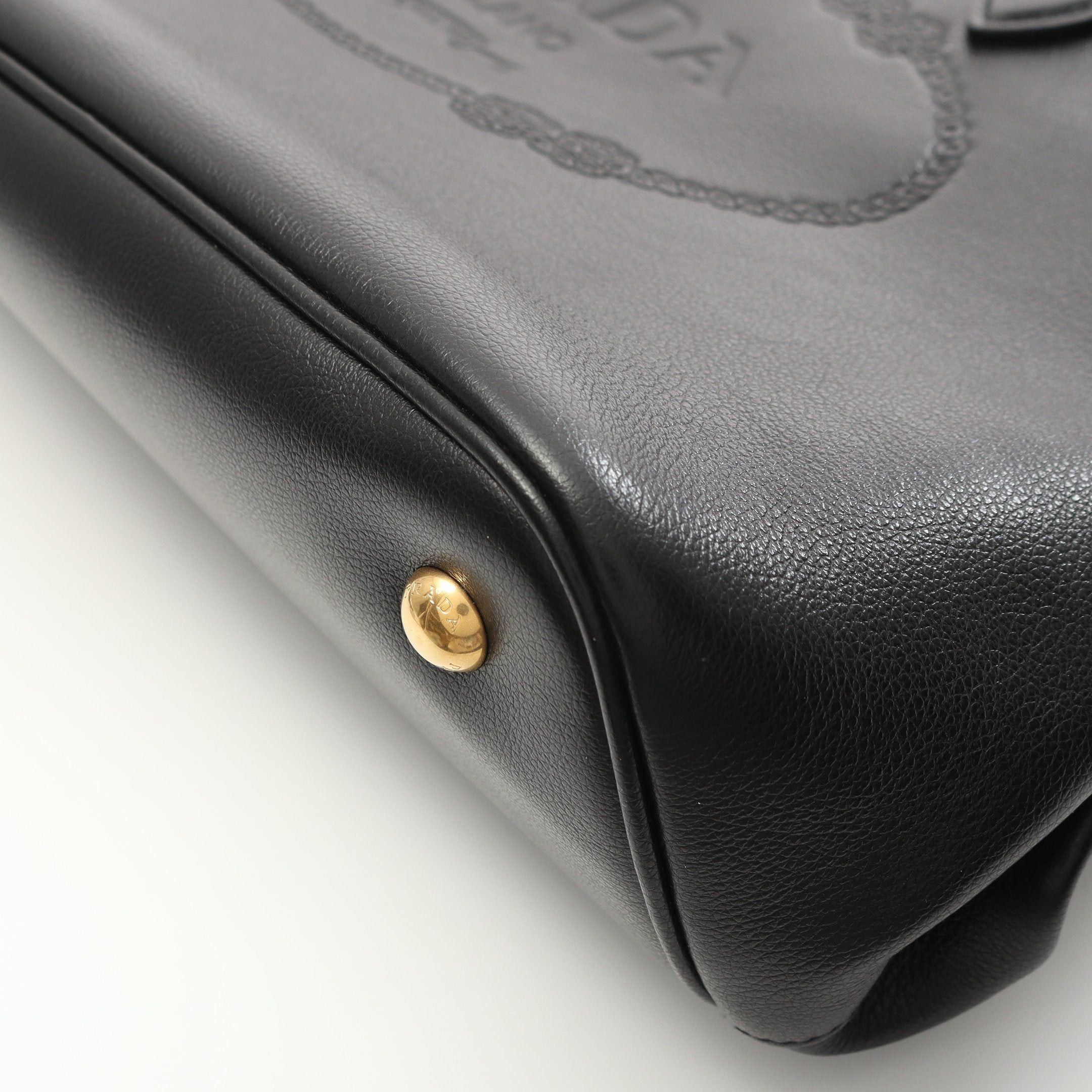 Prada Prada Handbag Leather Black Size ONE SIZE - 8 Thumbnail