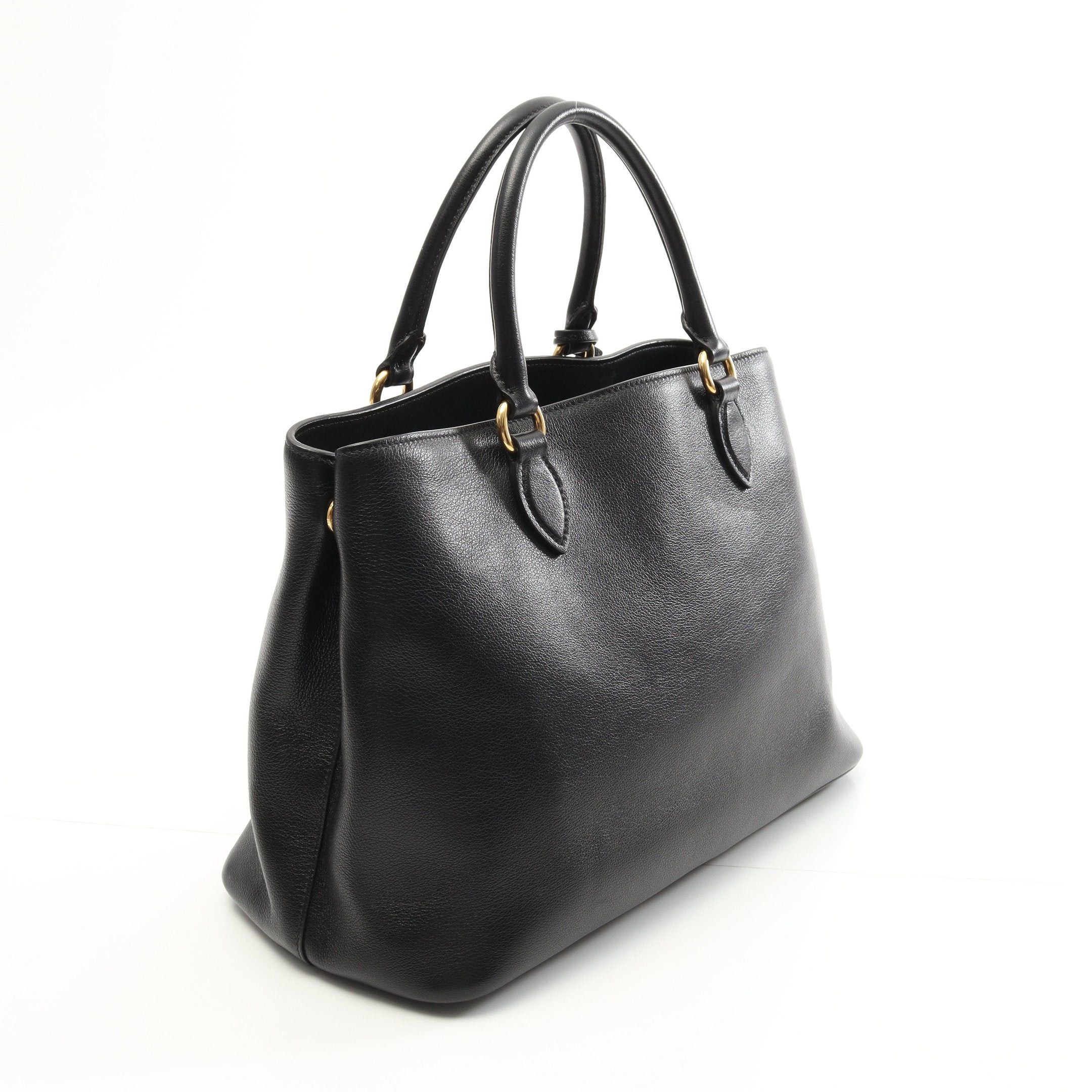 Prada Prada Handbag Leather Black Size ONE SIZE - 2 Thumbnail