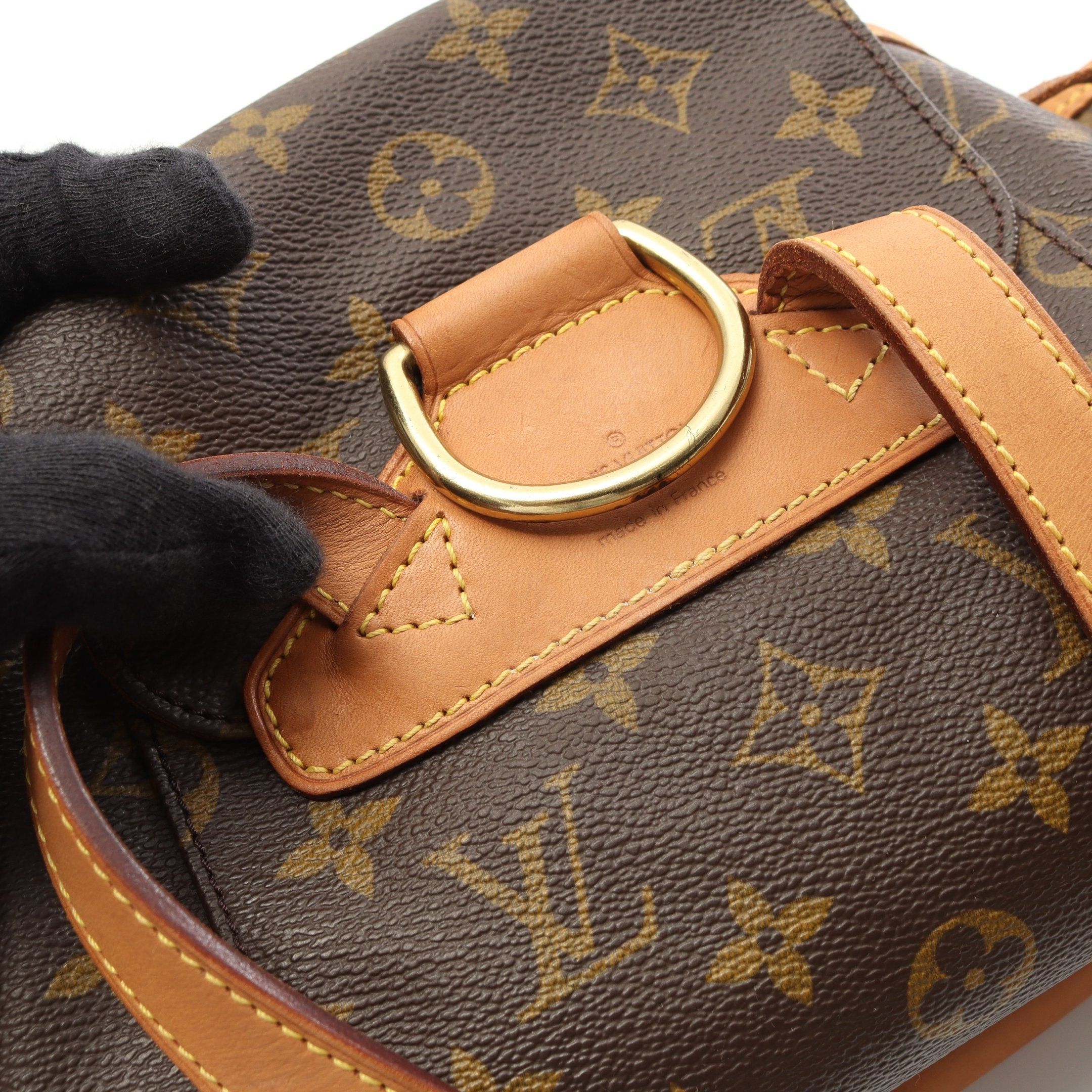 Louis Vuitton Louis Vuitton Montsouris Mm Monogram Backpack Rucksack Leather Brown Size ONE SIZE - 10 Thumbnail