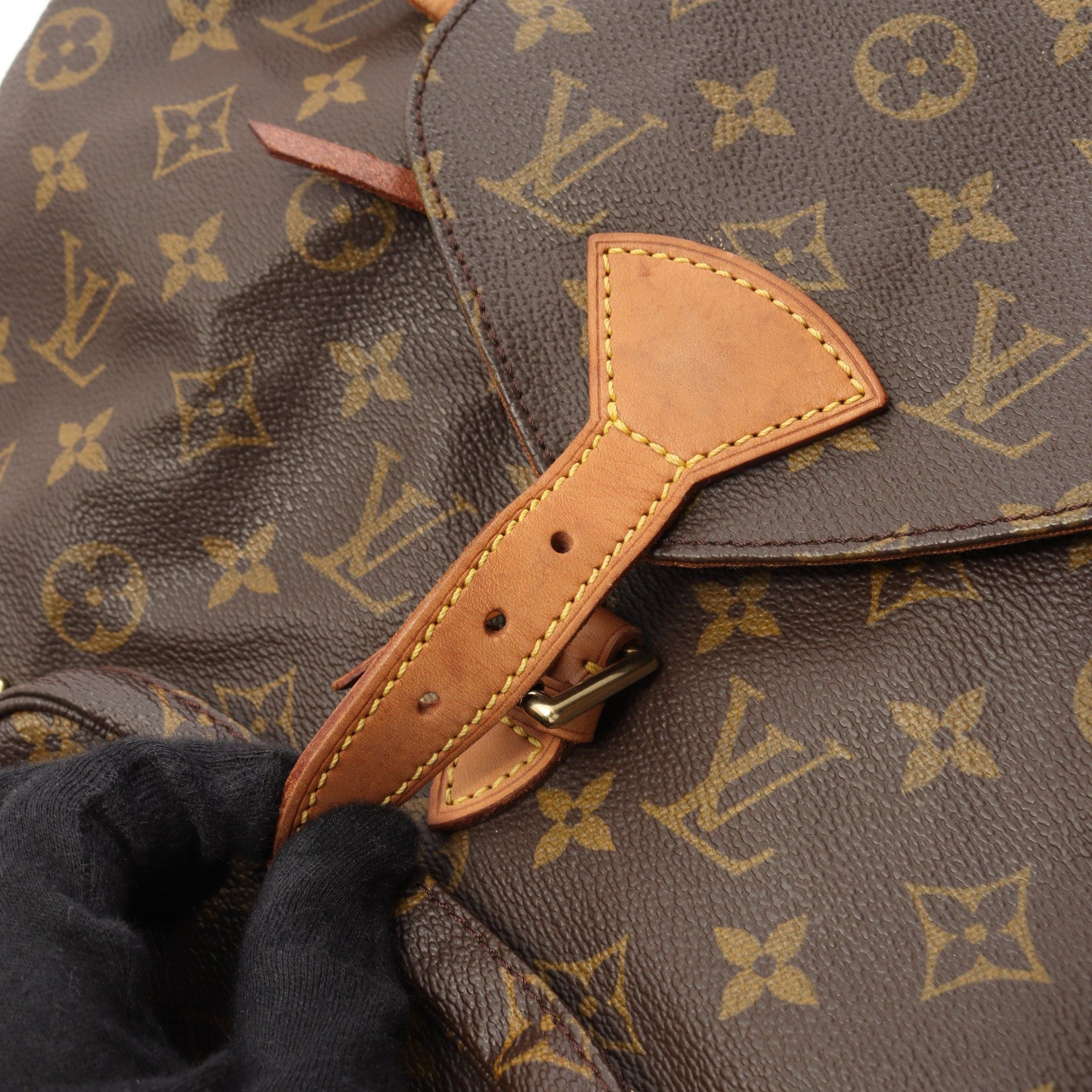 Louis Vuitton Louis Vuitton Montsouris Mm Monogram Backpack Rucksack Leather Brown Size ONE SIZE - 11 Thumbnail