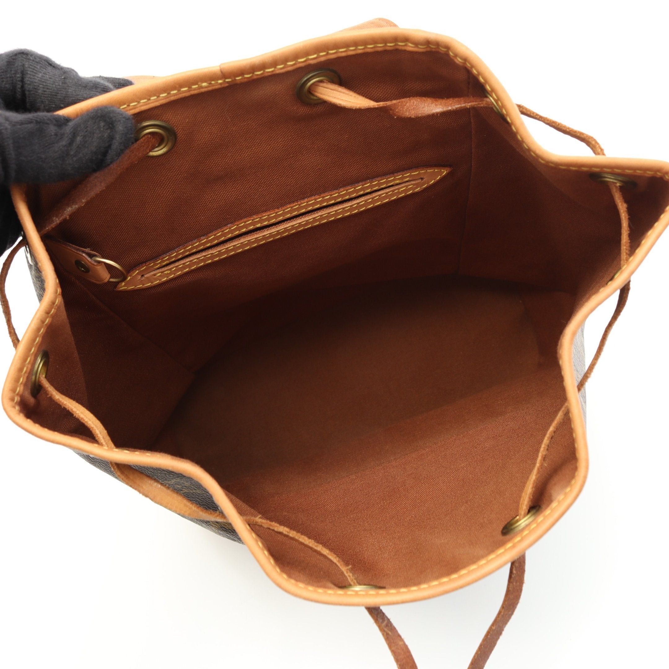 Louis Vuitton Louis Vuitton Montsouris Mm Monogram Backpack Rucksack Leather Brown Size ONE SIZE - 3 Thumbnail