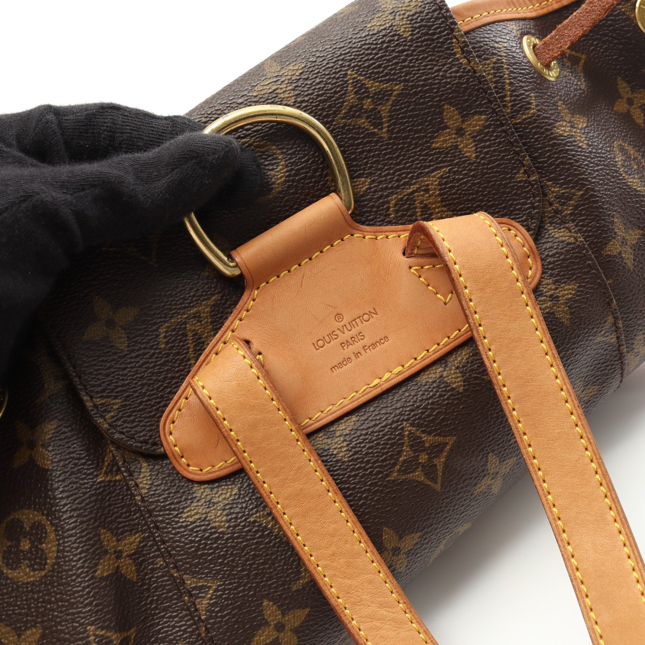 Louis Vuitton Louis Vuitton Montsouris Mm Monogram Backpack Rucksack Leather Brown Size ONE SIZE - 9 Thumbnail