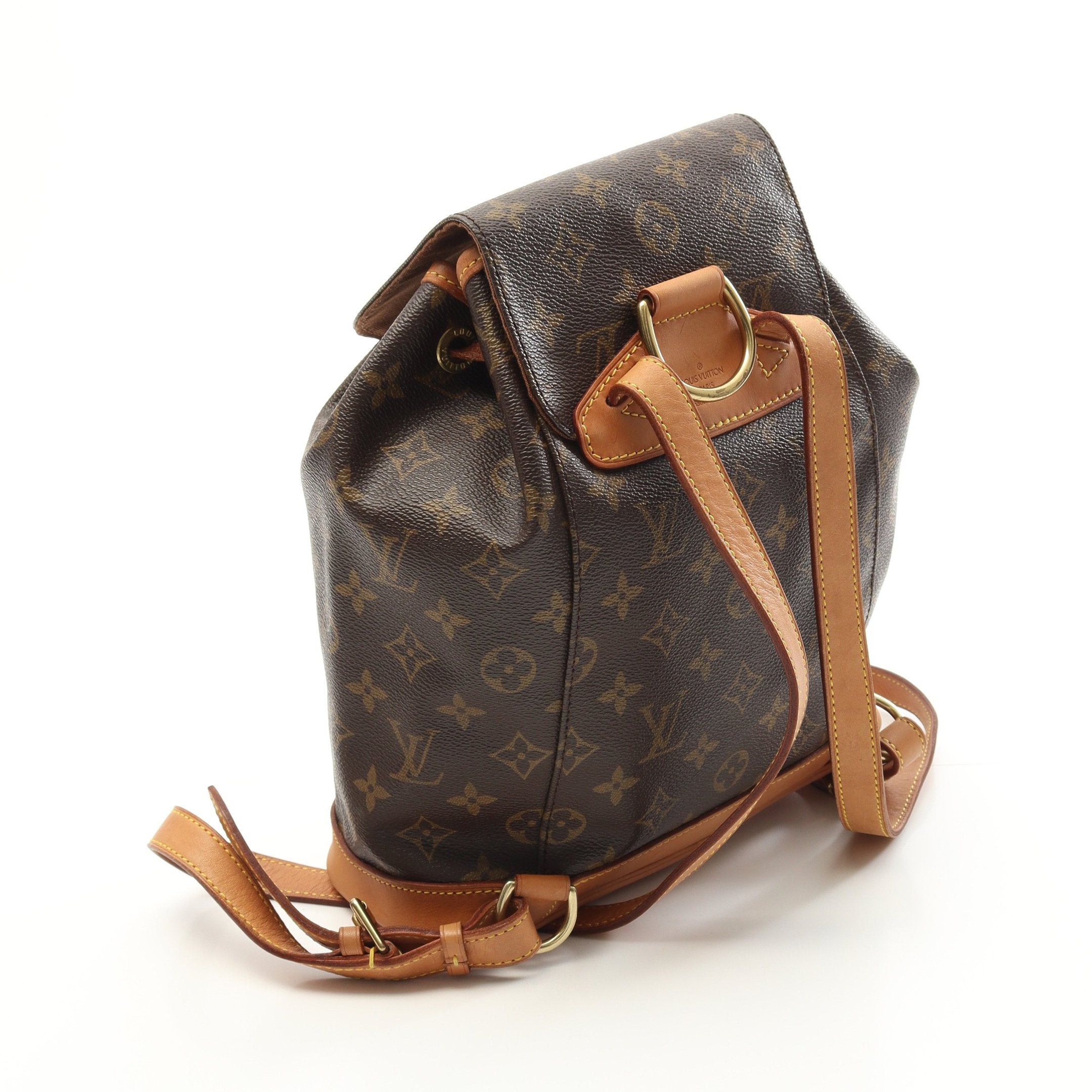 Louis Vuitton Louis Vuitton Montsouris Mm Monogram Backpack Rucksack Leather Brown Size ONE SIZE - 2 Thumbnail