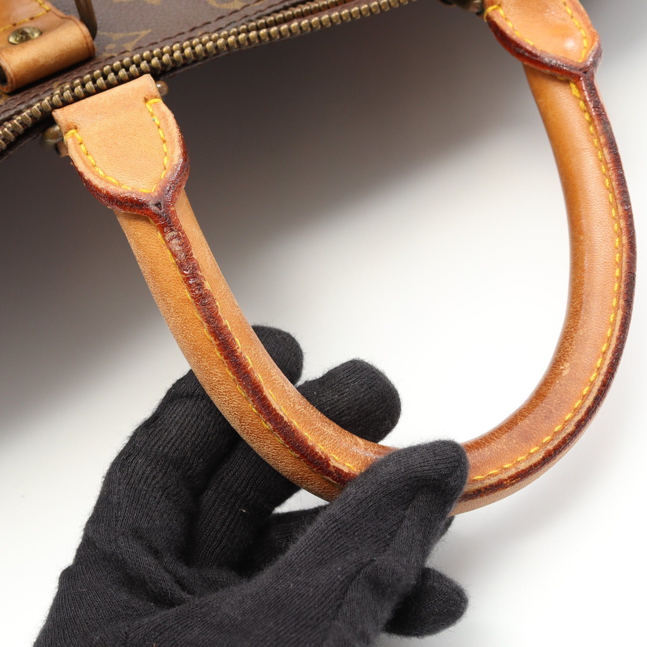 Louis Vuitton Louis Vuitton Keepall 45 Monogram Boston Bag Leather Brown Size ONE SIZE - 12 Thumbnail