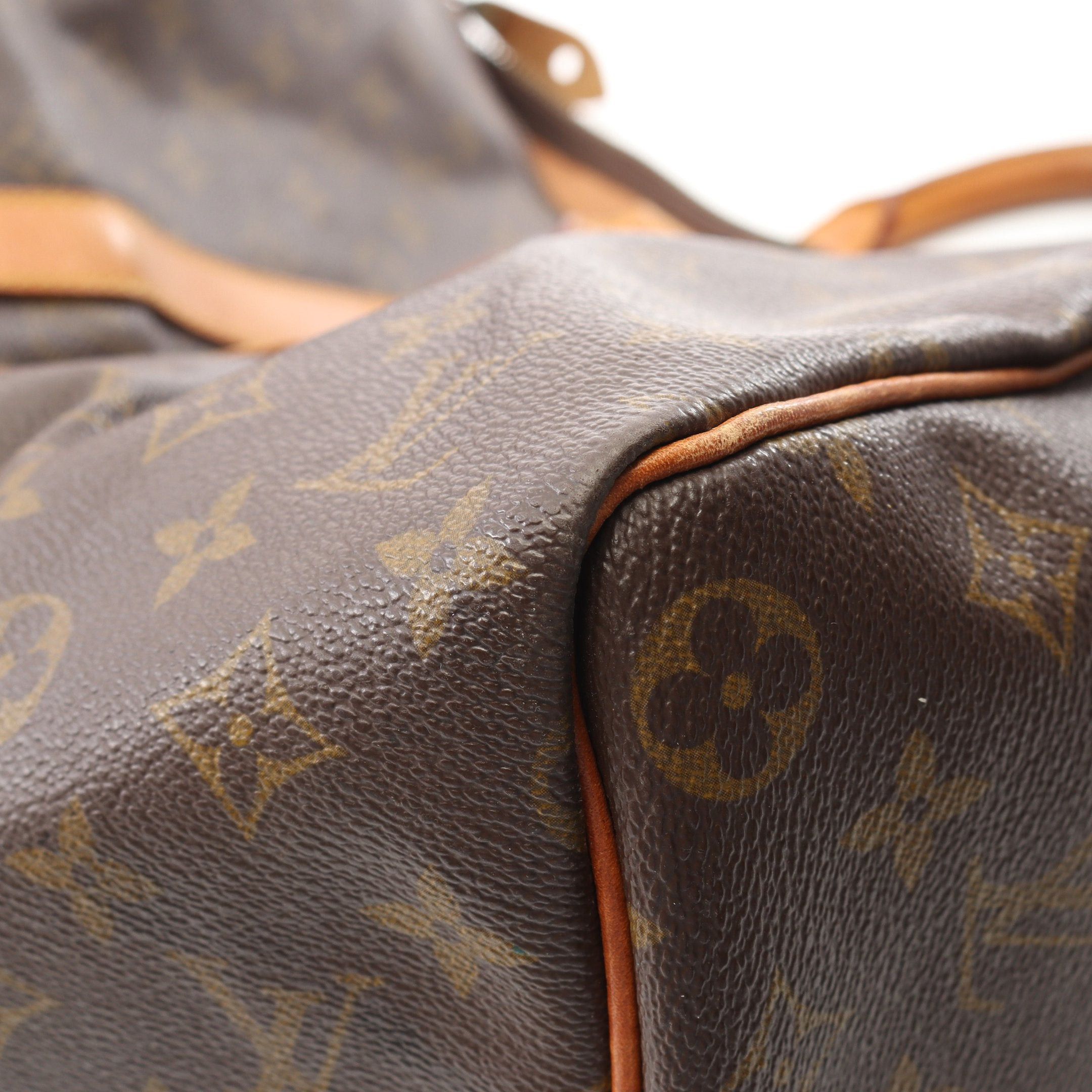 Louis Vuitton Louis Vuitton Keepall 45 Monogram Boston Bag Leather Brown Size ONE SIZE - 10 Thumbnail