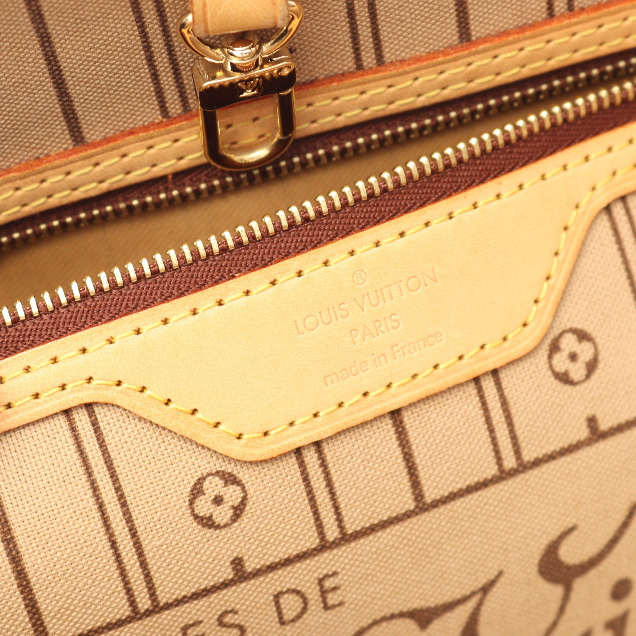 Louis Vuitton Louis Vuitton Neverfull Mm Monogram Shoulder Bag Tote Leather Brown Size ONE SIZE - 4 Thumbnail
