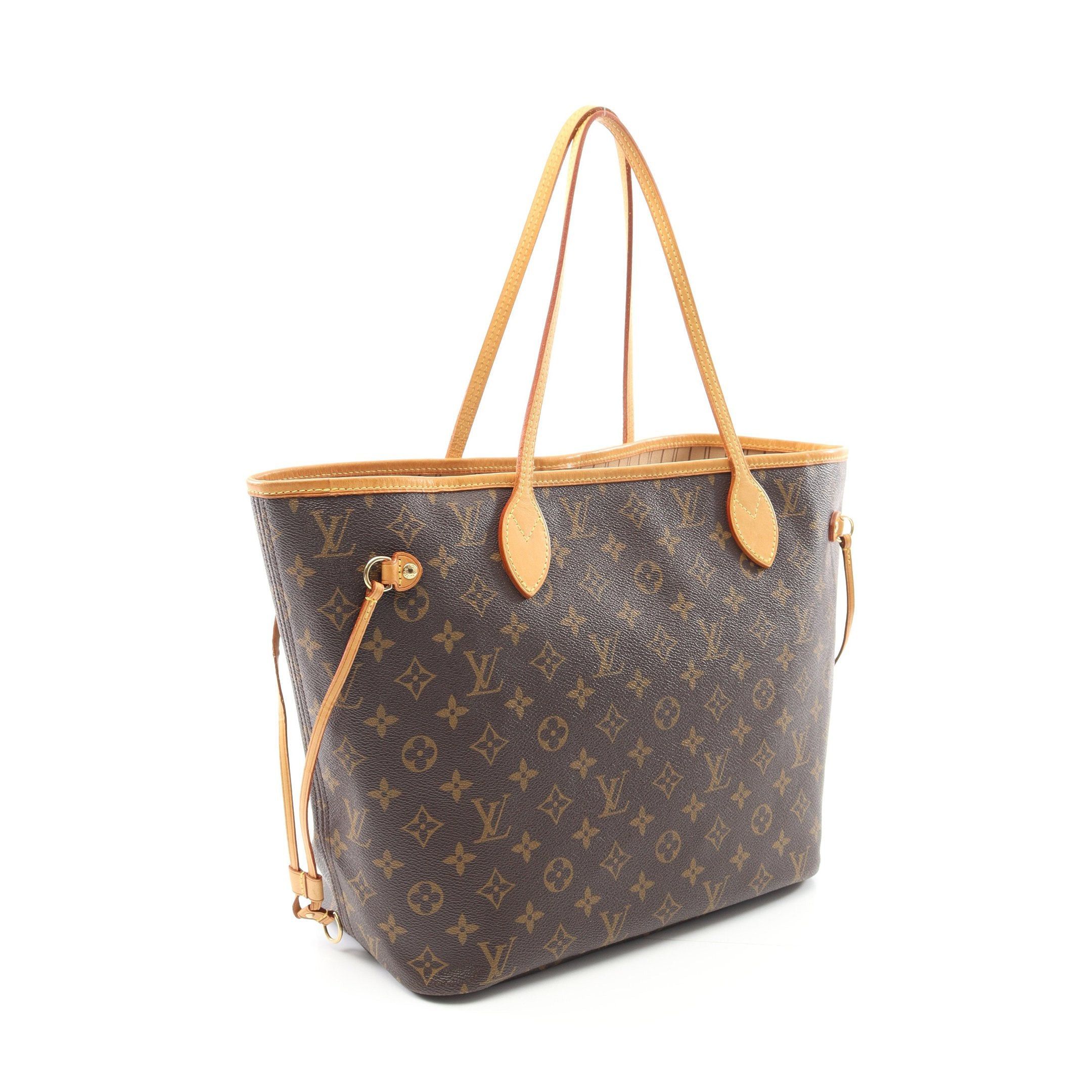 Louis Vuitton Louis Vuitton Neverfull Mm Monogram Shoulder Bag Tote Leather Brown Size ONE SIZE - 2 Thumbnail