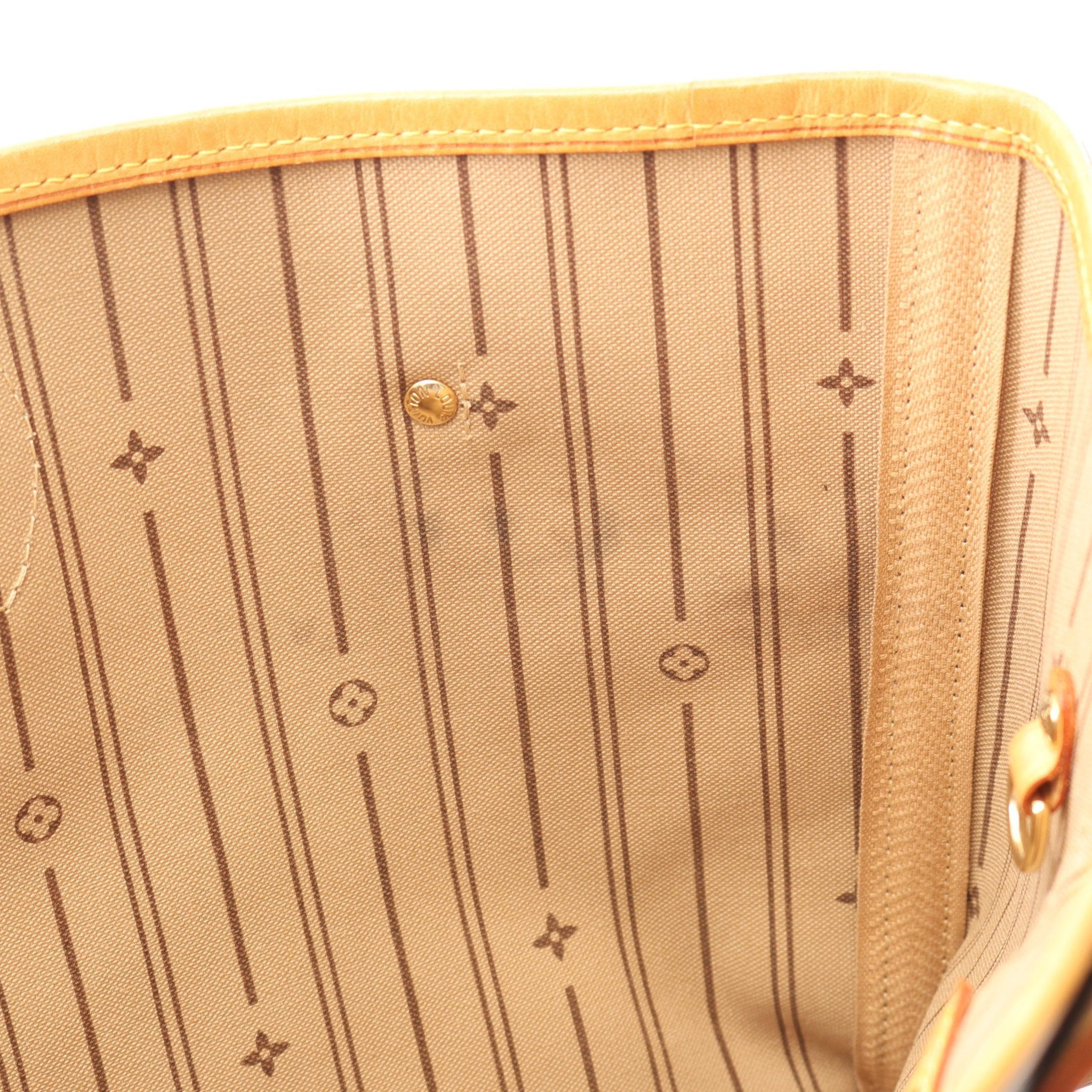 Louis Vuitton Louis Vuitton Neverfull Mm Monogram Shoulder Bag Tote Leather Brown Size ONE SIZE - 10 Thumbnail