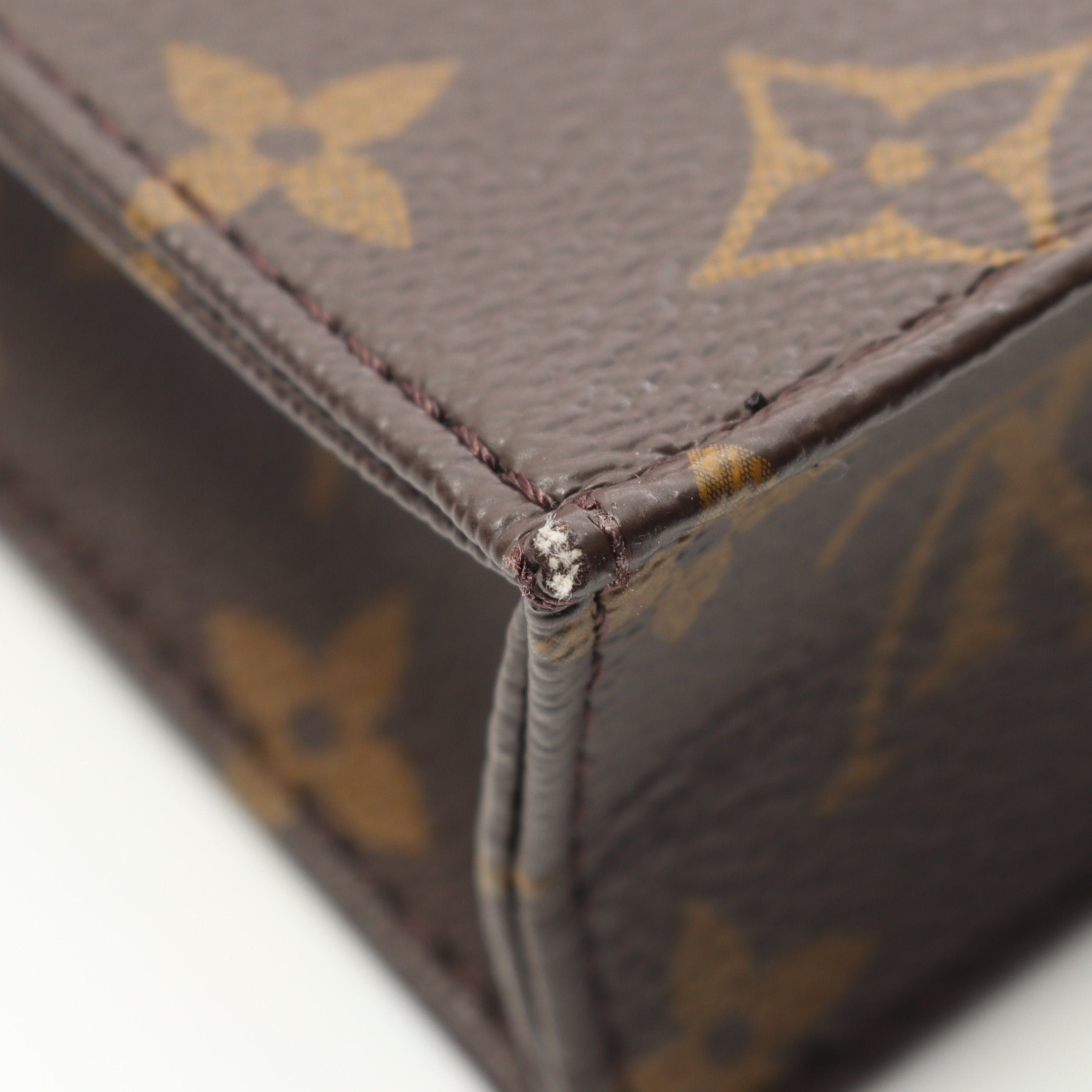 Louis Vuitton Louis Vuitton Petite Sac Plat Monogram Handbag Leather Brown Size ONE SIZE - 6 Thumbnail