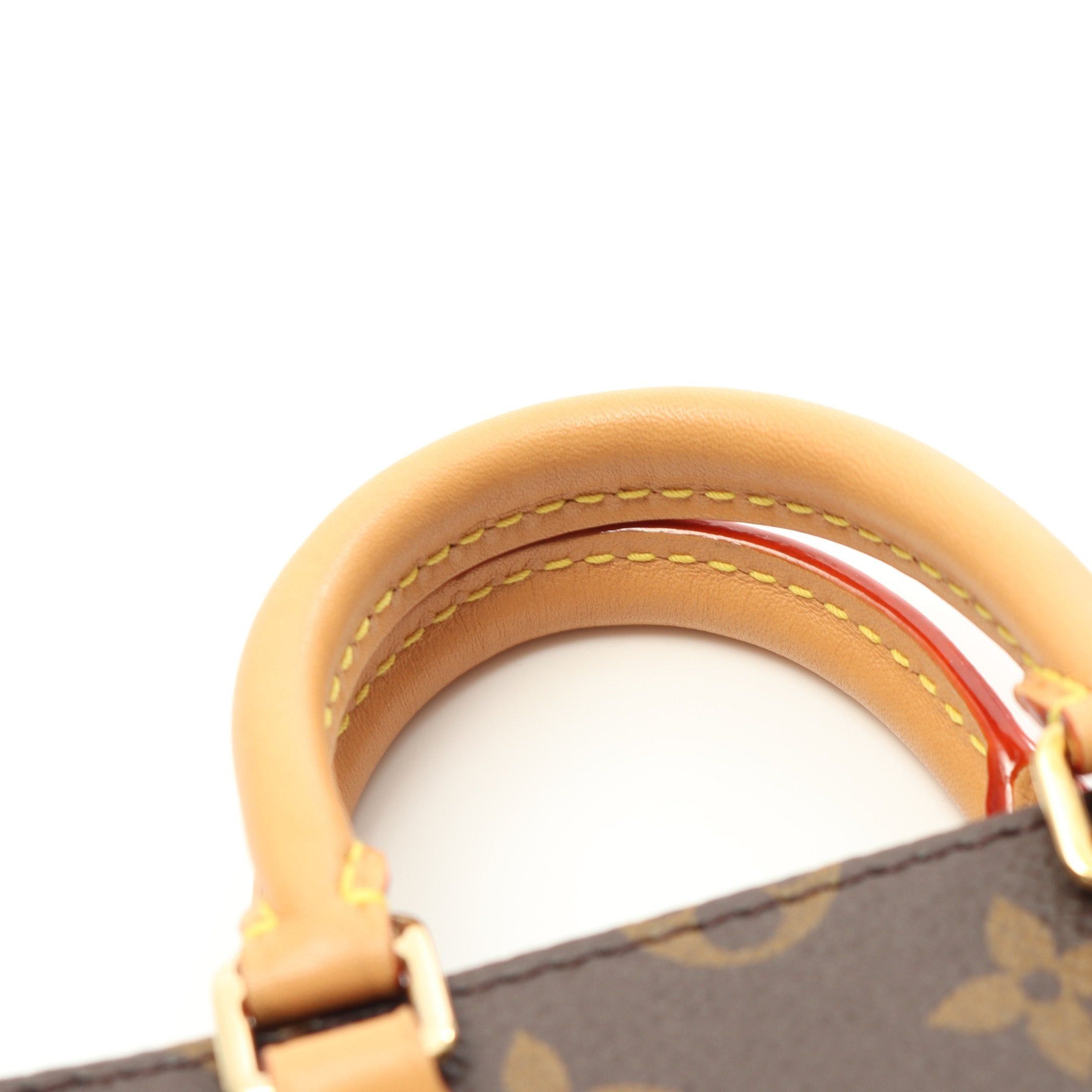 Louis Vuitton Louis Vuitton Petite Sac Plat Monogram Handbag Leather Brown Size ONE SIZE - 8 Thumbnail