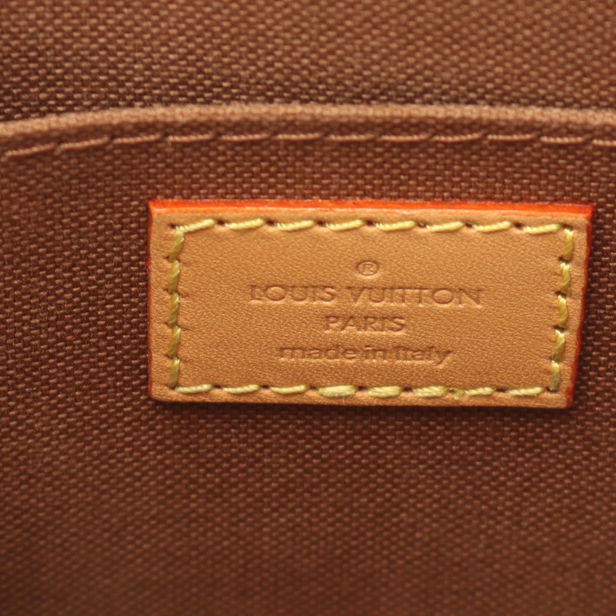 Louis Vuitton Louis Vuitton Petite Sac Plat Monogram Handbag Leather Brown Size ONE SIZE - 4 Thumbnail