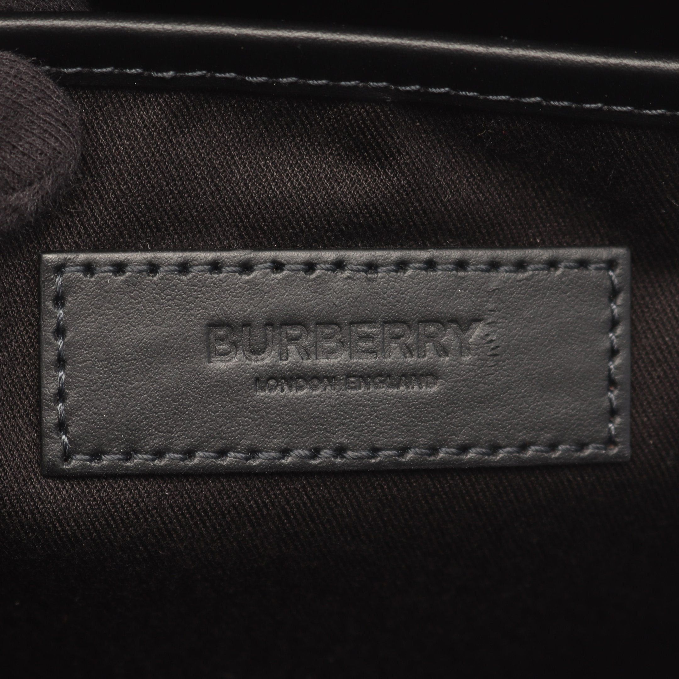 Burberry Burberry Backpack Rucksack Check Leather Gray Black Size ONE SIZE - 4 Thumbnail