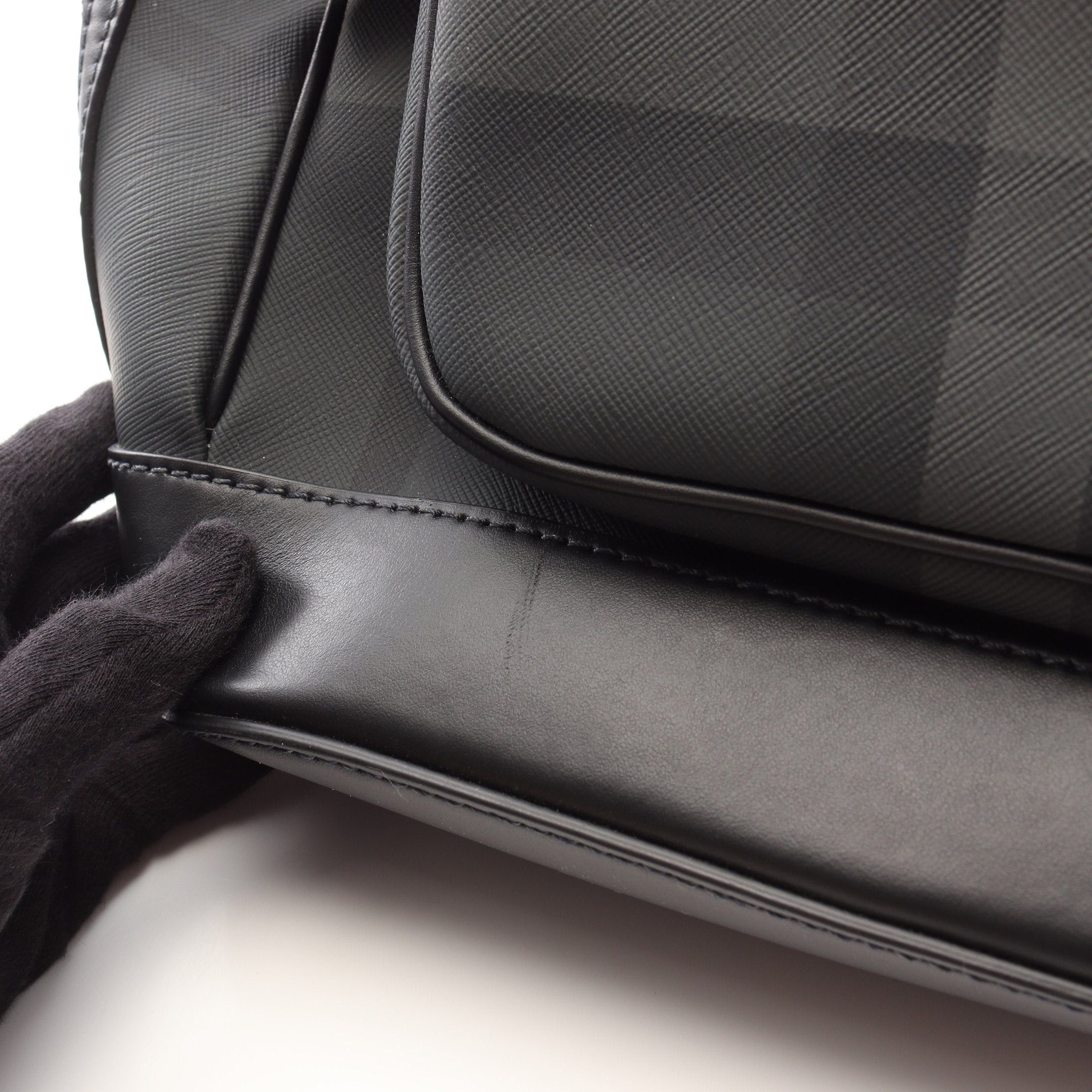 Burberry Burberry Backpack Rucksack Check Leather Gray Black Size ONE SIZE - 9 Thumbnail
