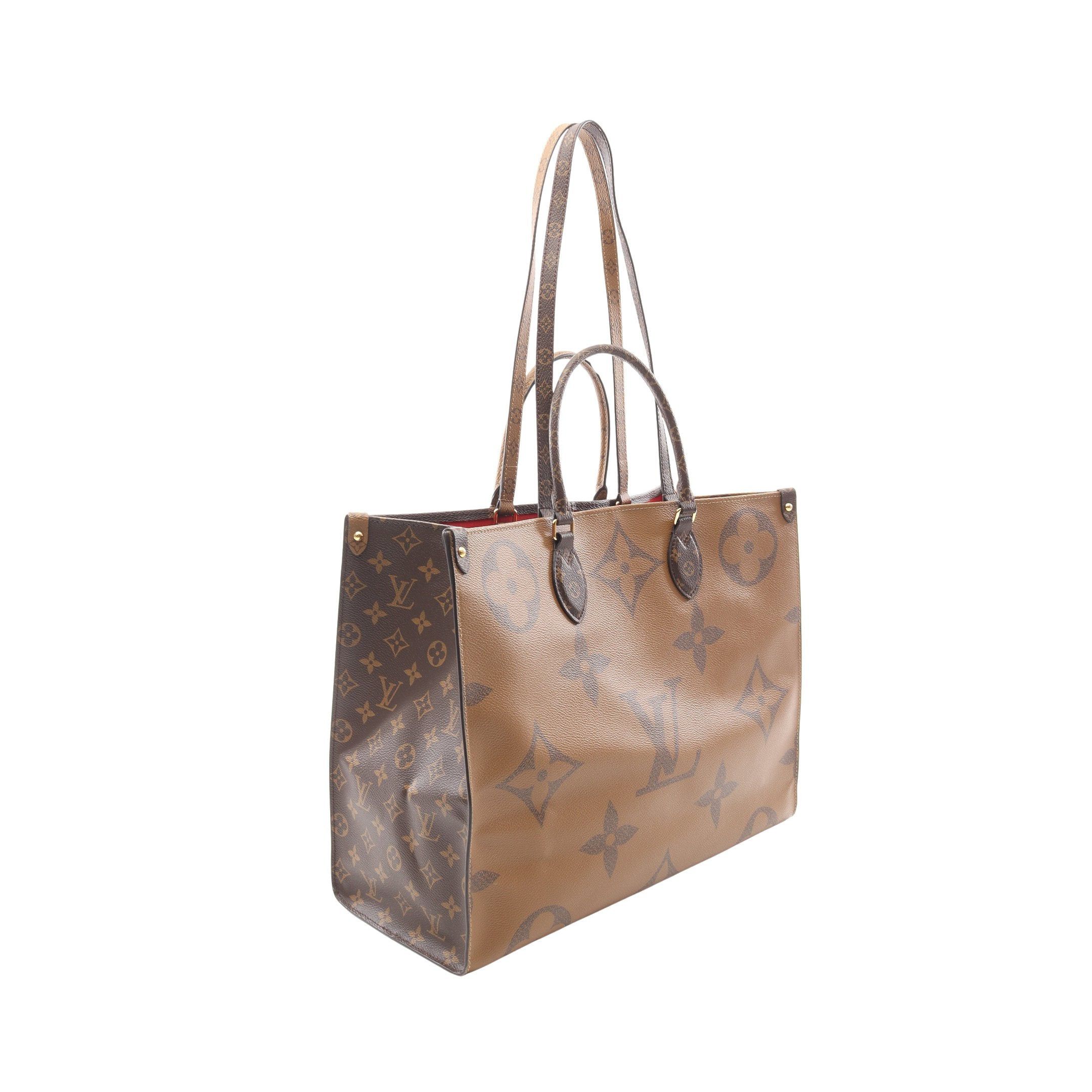Louis Vuitton Louis Vuitton On-The-Go Gm Monogram Giant Reverse Shoulder Bag Tote Brown Beige Size ONE SIZE - 2 Thumbnail