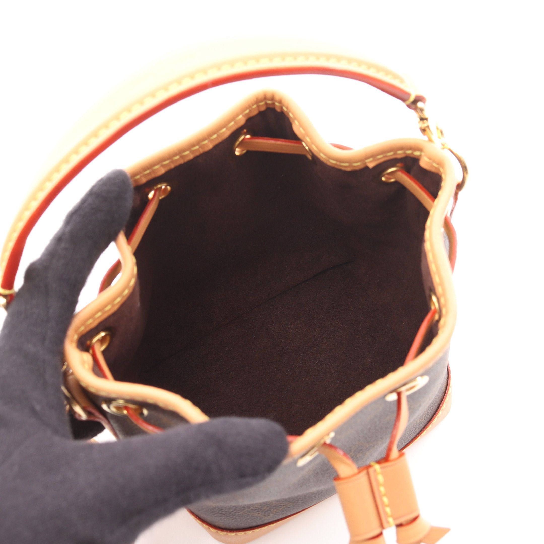Louis Vuitton Louis Vuitton Nano Noe Monogram Handbag Leather Brown Size ONE SIZE - 3 Thumbnail